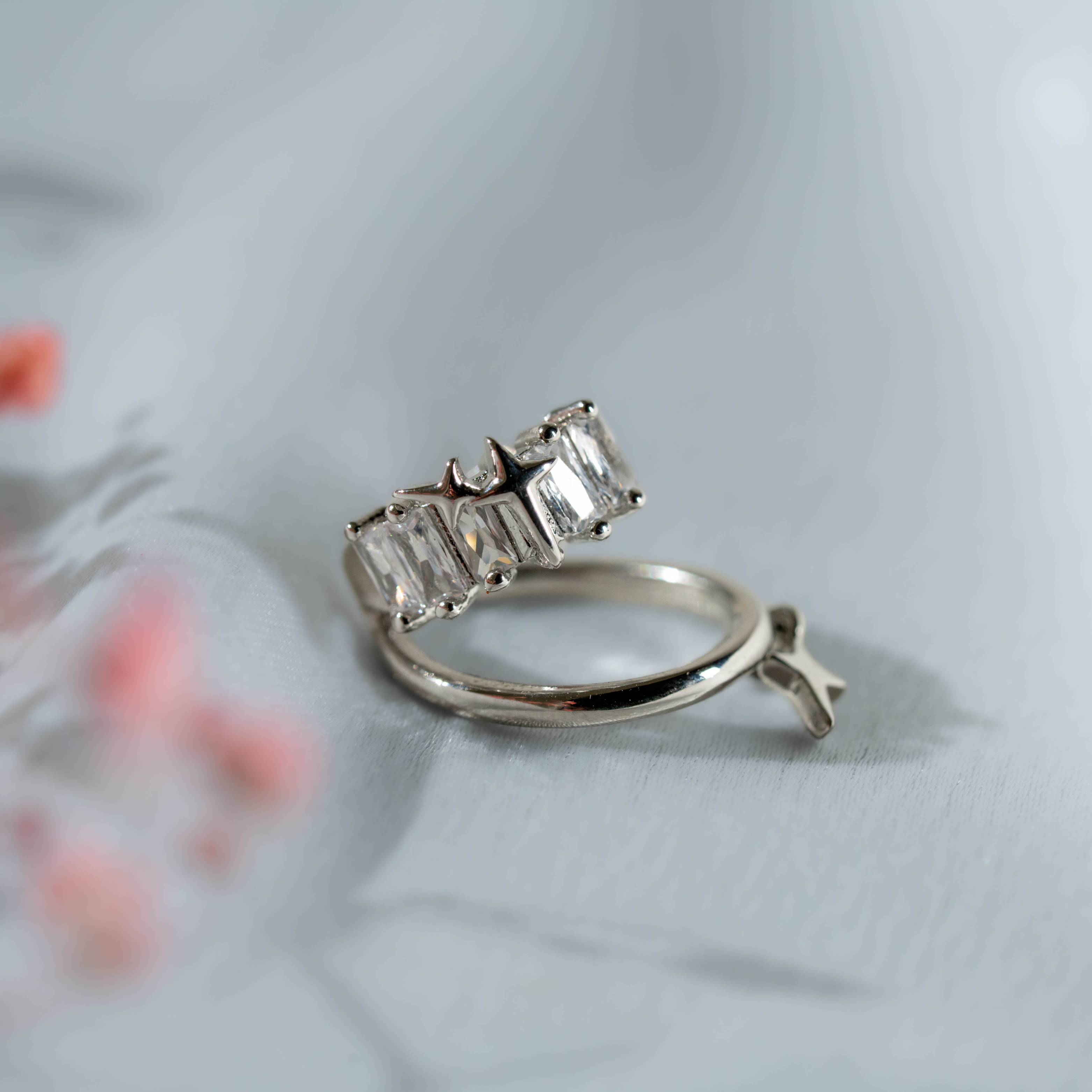 Royal Baguette Ear Cuff | Gold & Silver Two-Tone Statement Jewelry