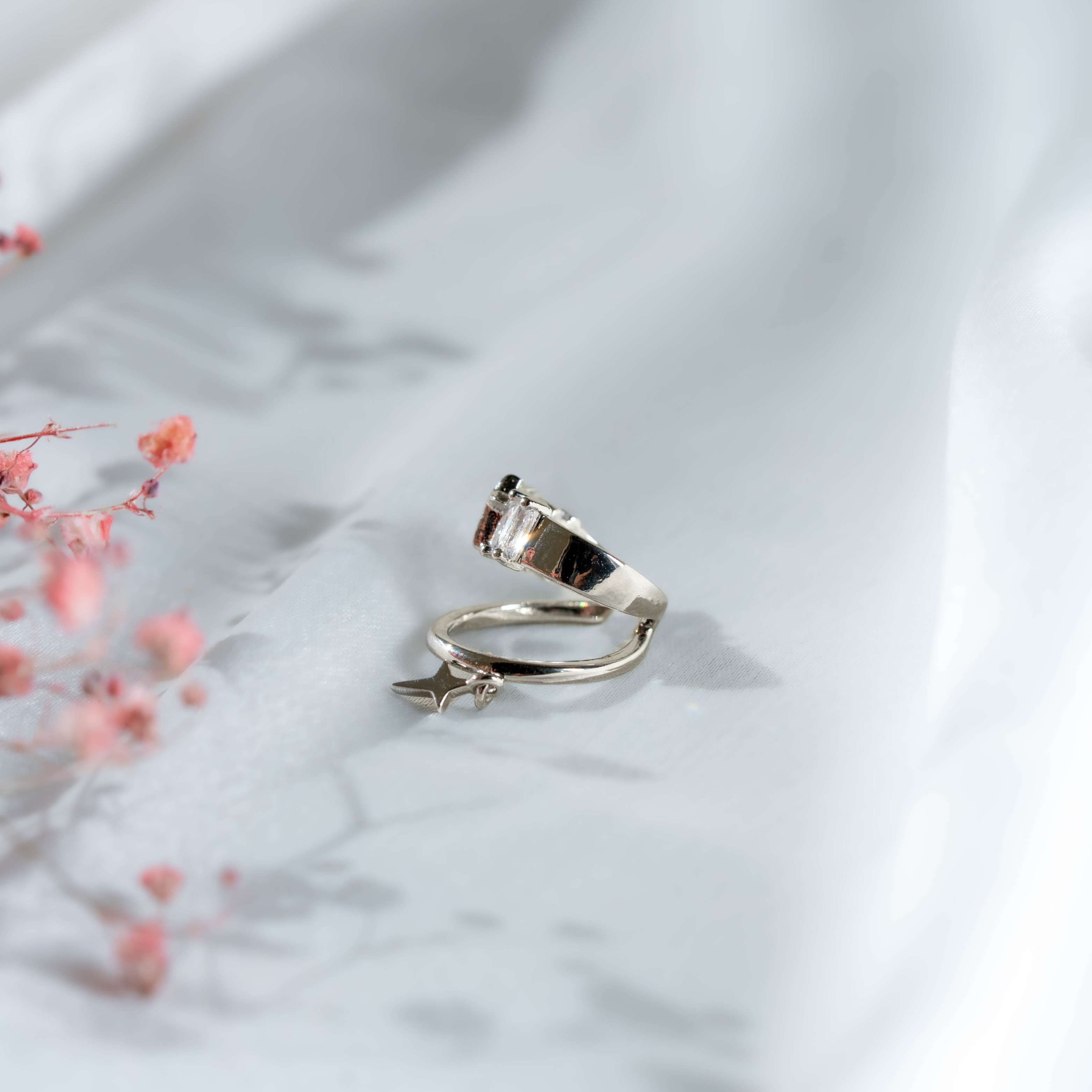 Royal Baguette Ear Cuff | Gold & Silver Two-Tone Statement Jewelry