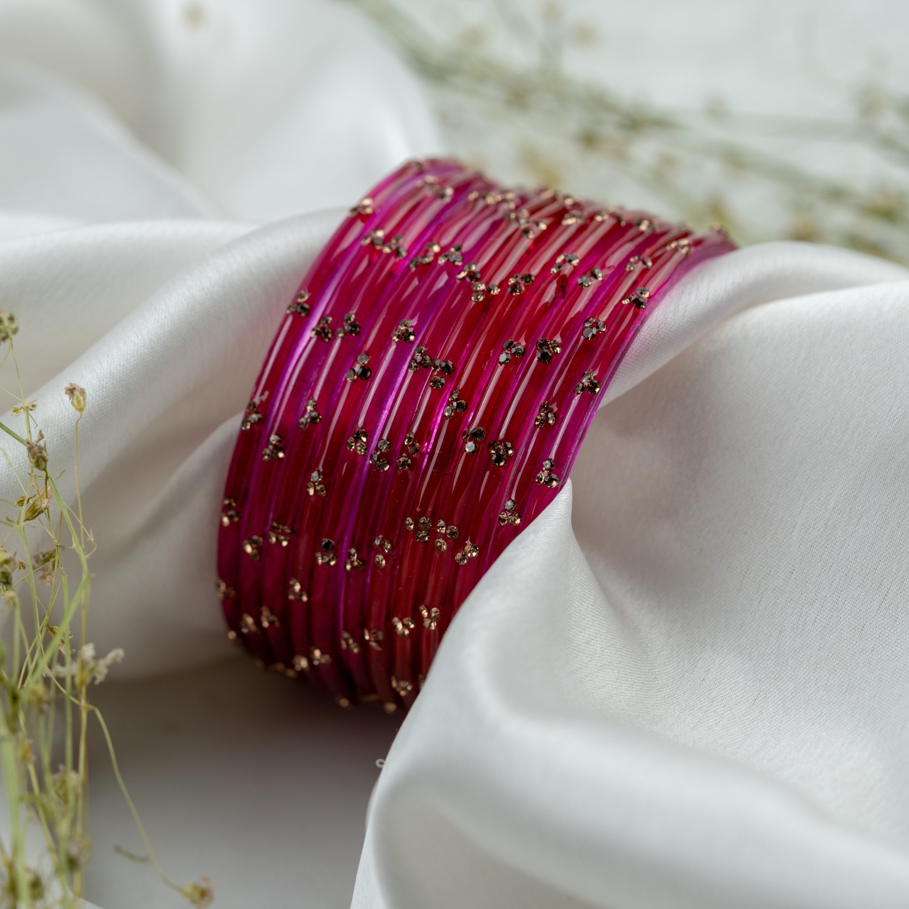 Hot Pink Rangrez Bangles Set | Traditional Designer Ethnic Bangles for Women
