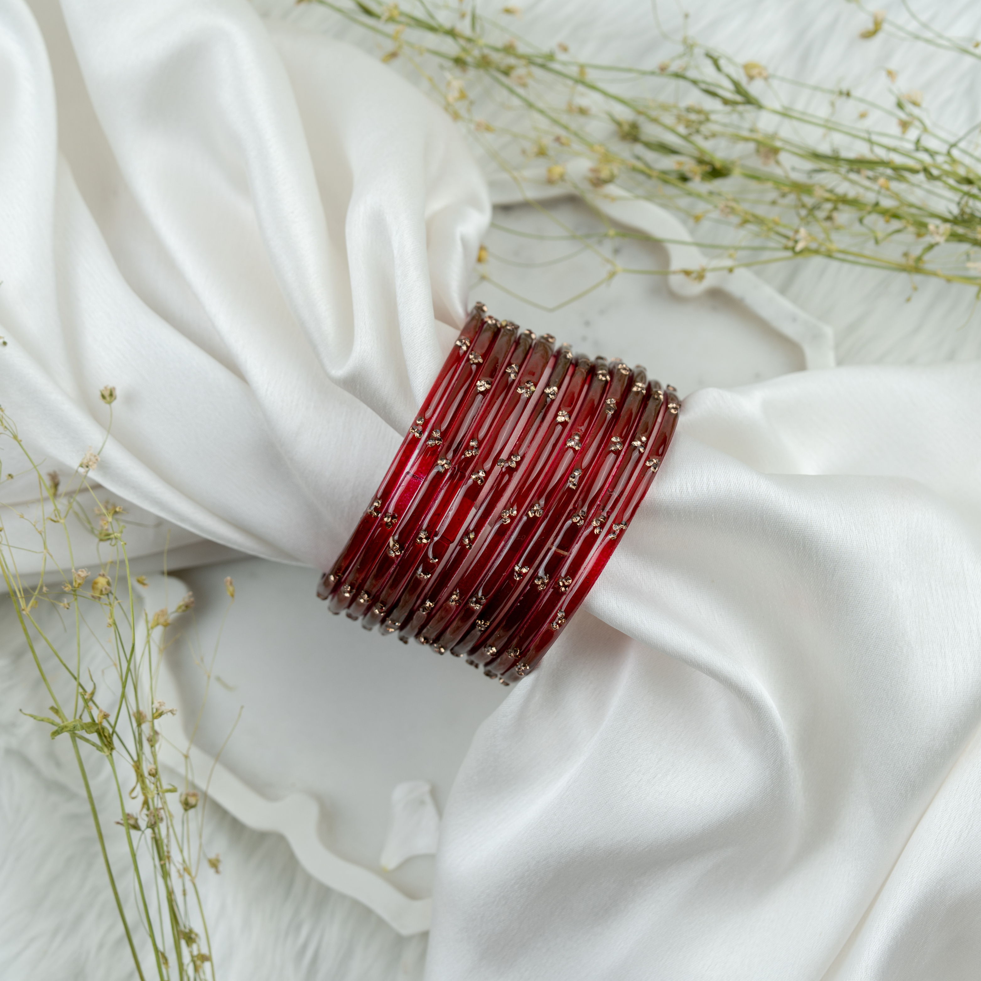Red Sindoori Bangles Set | Traditional Designer Ethnic Bangles for Women