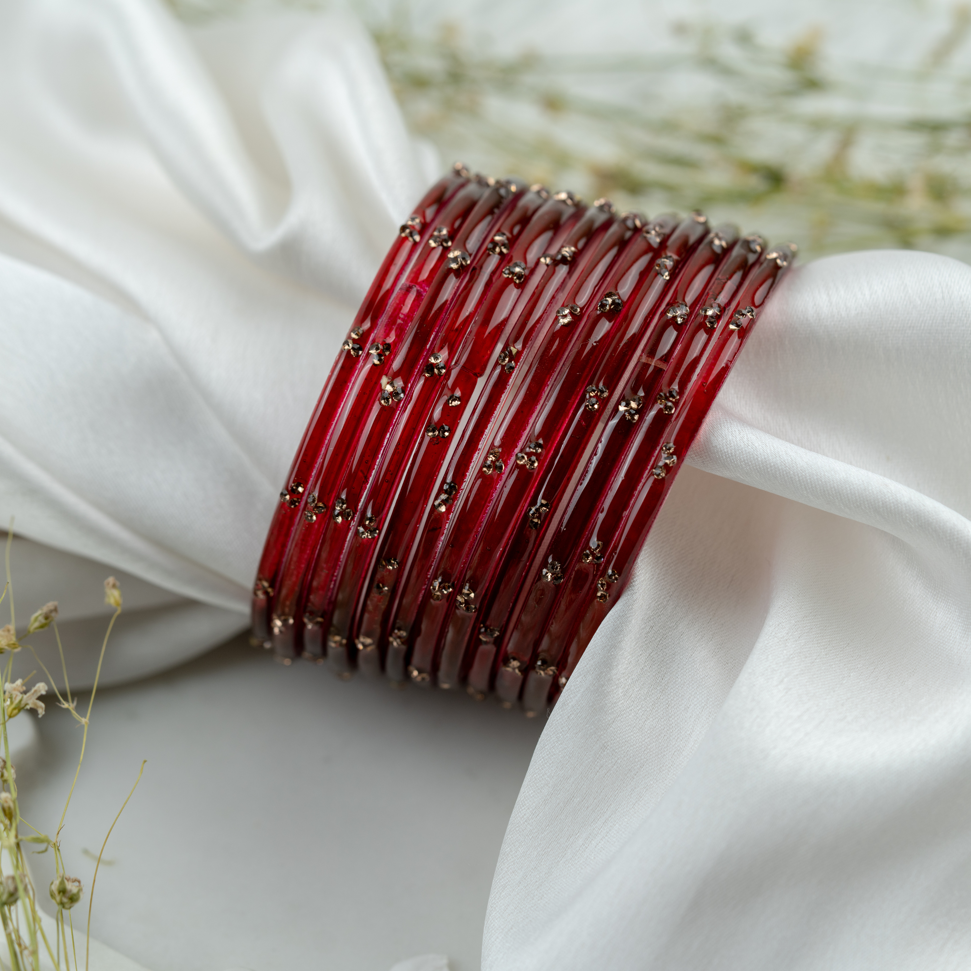Red Sindoori Bangles Set | Traditional Designer Ethnic Bangles for Women