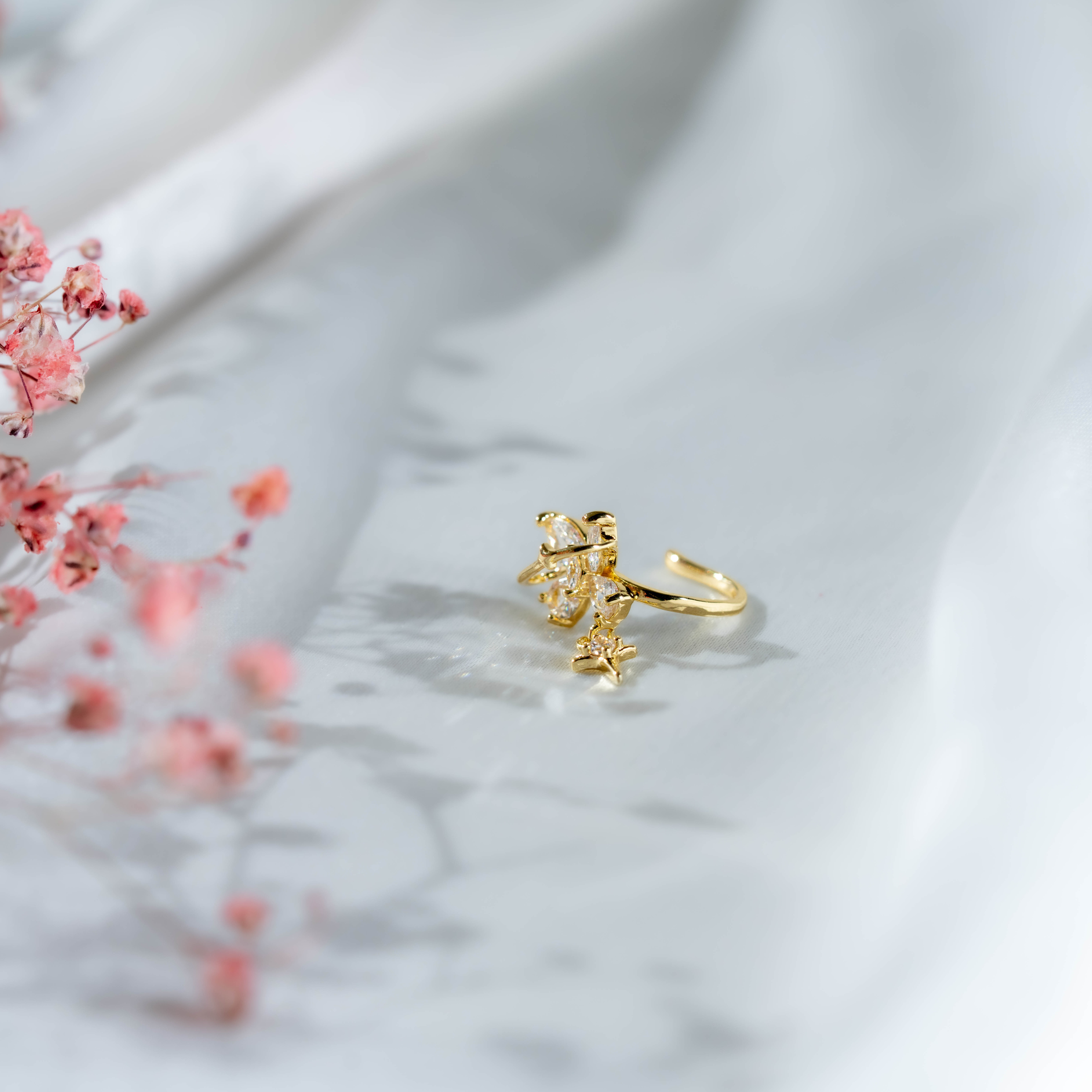Interstellar Ear Cuff | Celestial Butterfly Crystal Statement Jewelry