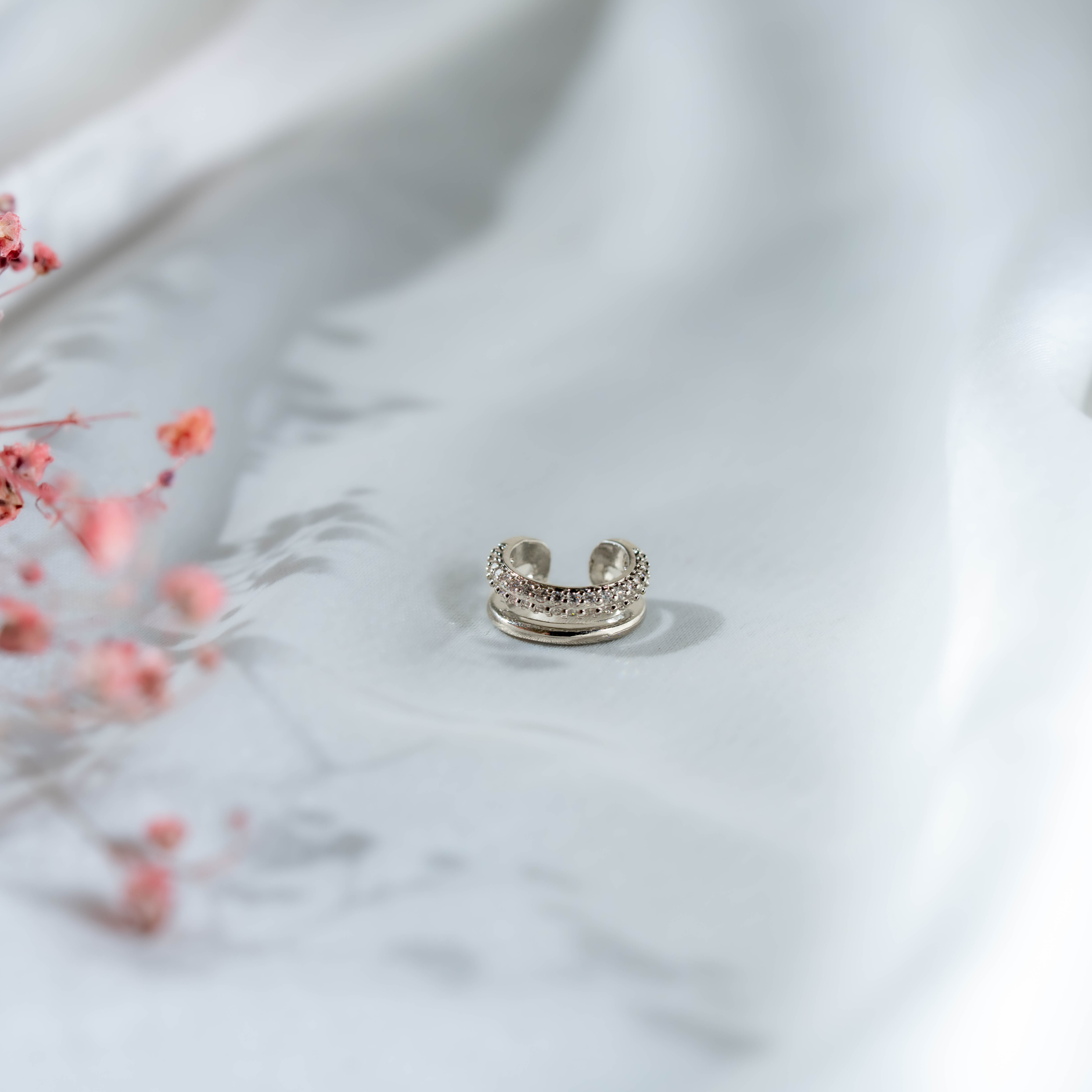 That Girl Stack Ear Cuff | Elegant Double-Layer Crystal Ear Cuff for Women