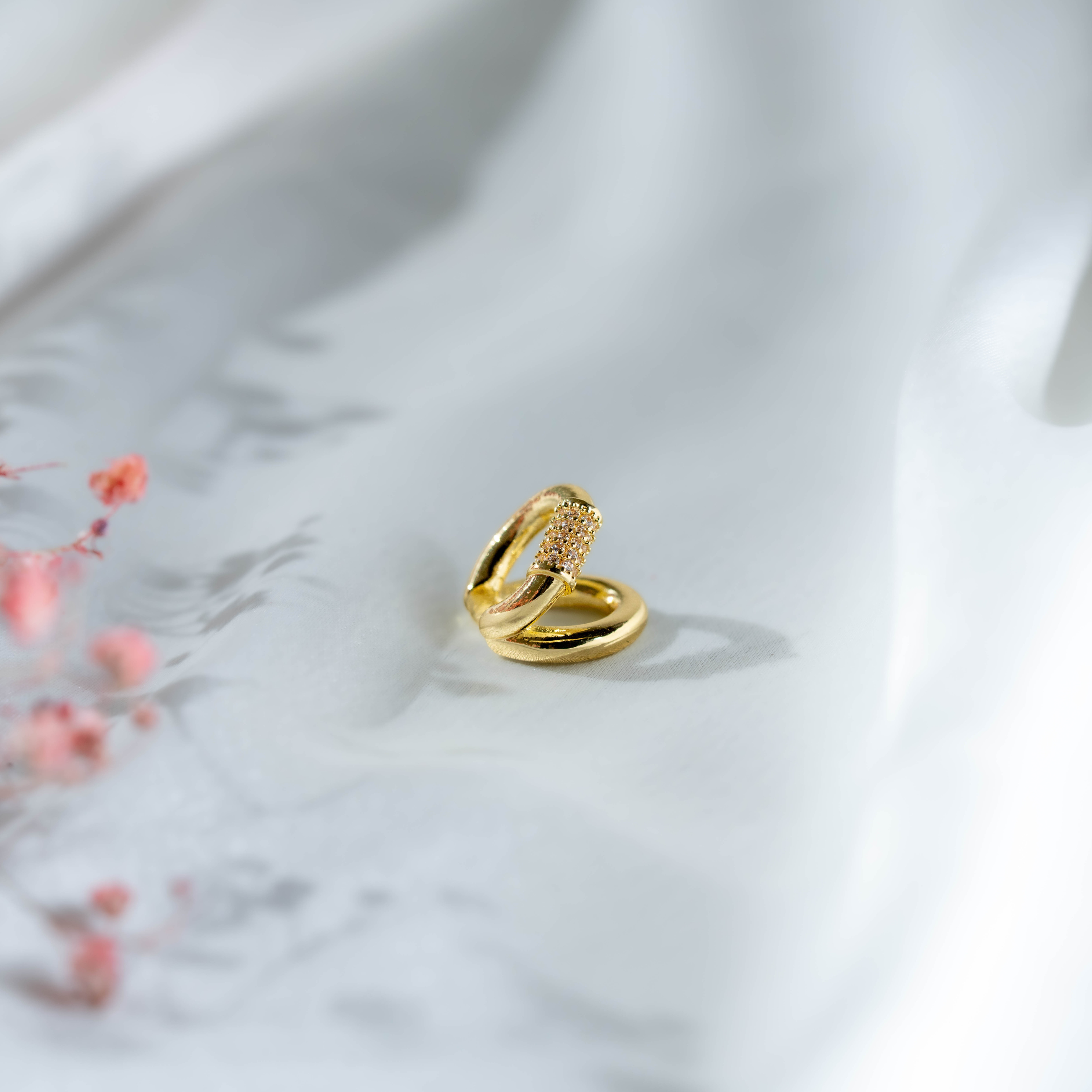 Cyber Croissant Cuff | Elegant Double-Layer Crystal Ear Cuff for Women