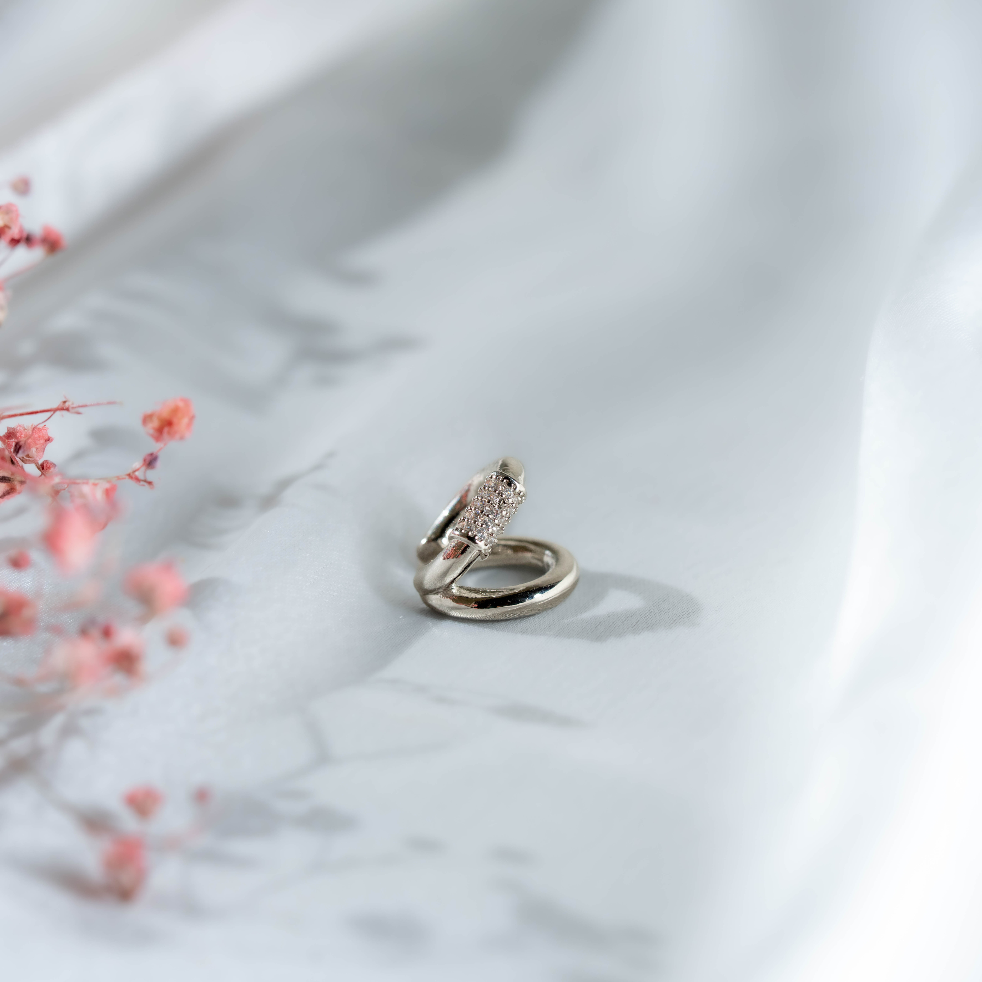 Cyber Croissant Cuff | Elegant Double-Layer Crystal Ear Cuff for Women