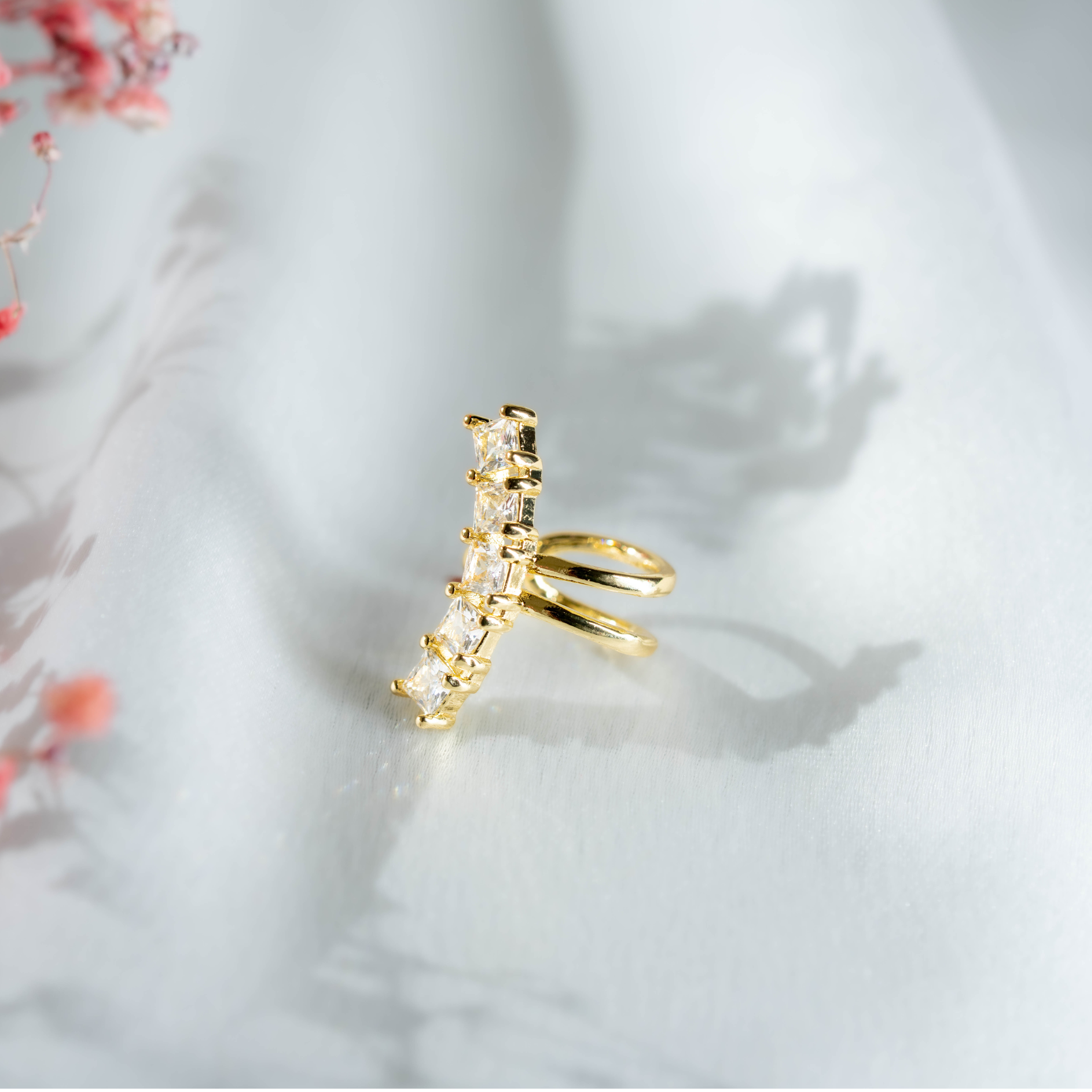 Starlight Crawler Ear Cuff | Elegant Crystal Crawler Ear Cuff for Women