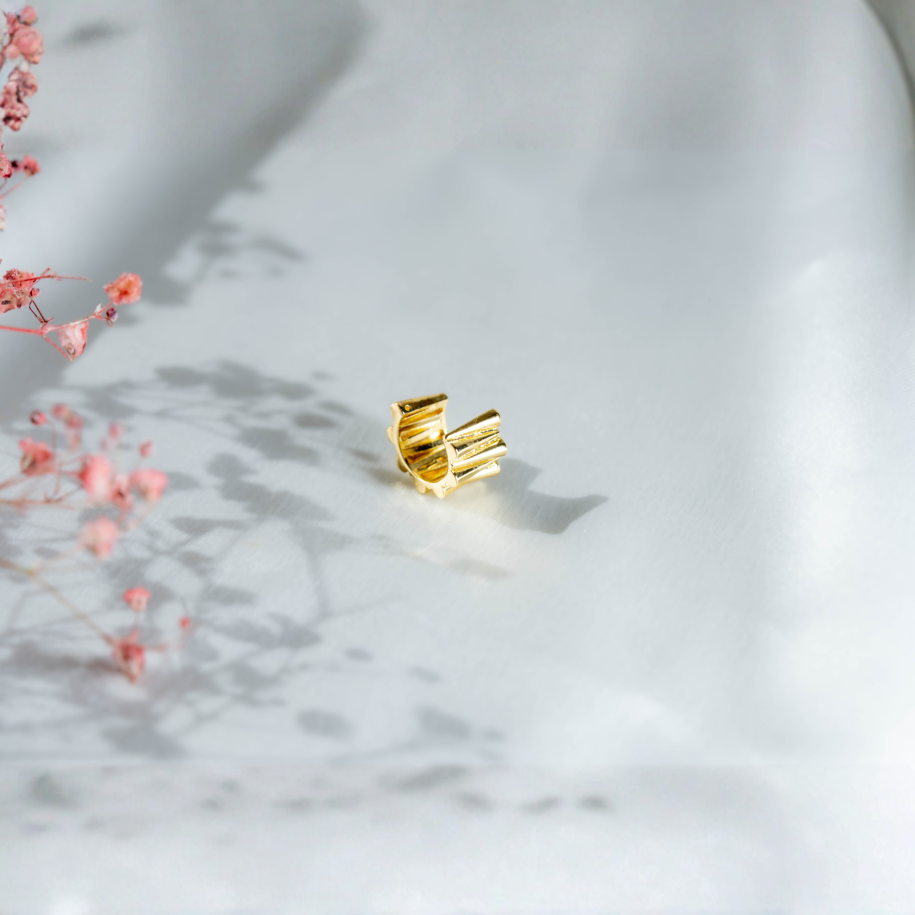 Plated Origami Ear Cuff | Sculptural Gold-Tone Statement Jewelry