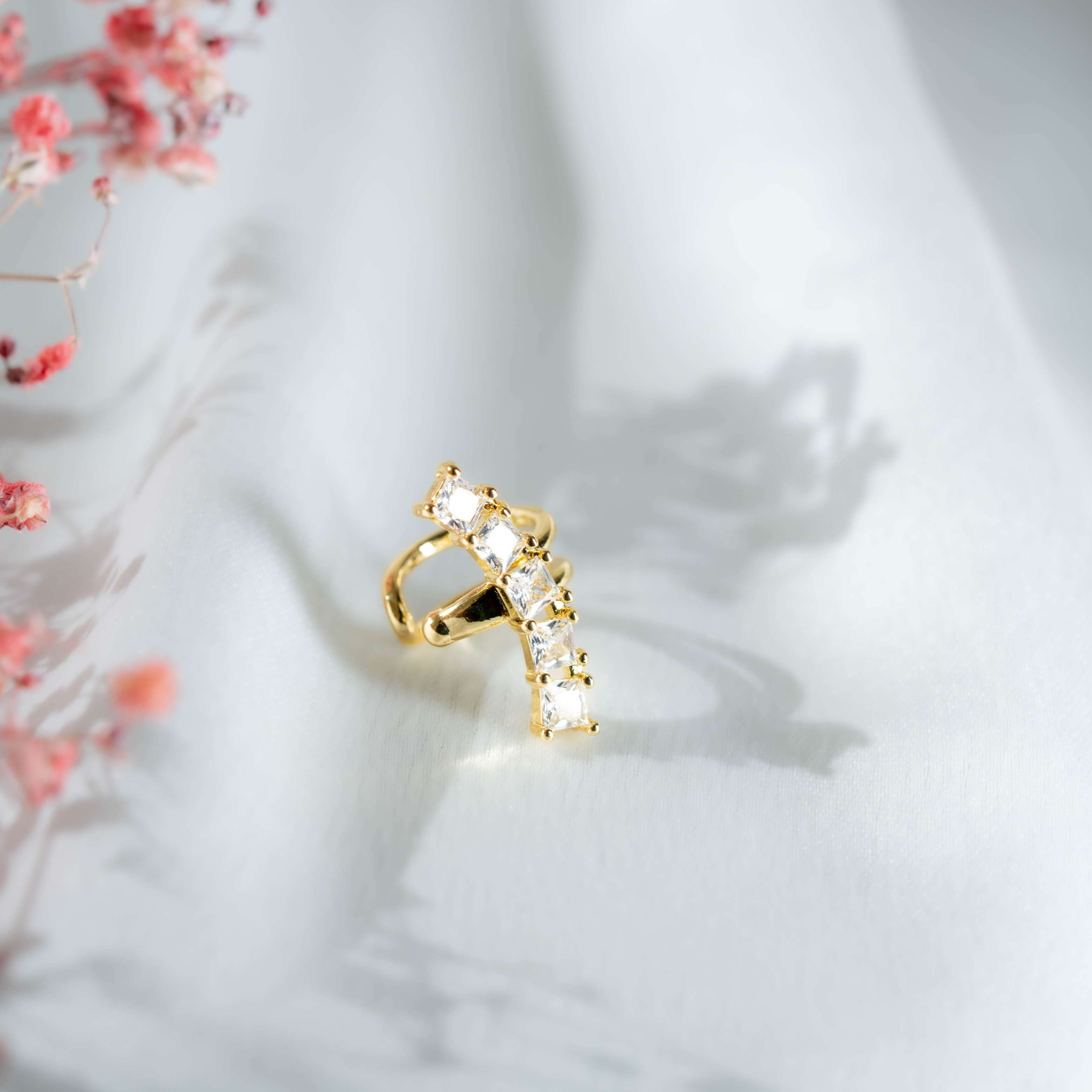 Starlight Crawler Ear Cuff | Elegant Crystal Crawler Ear Cuff for Women