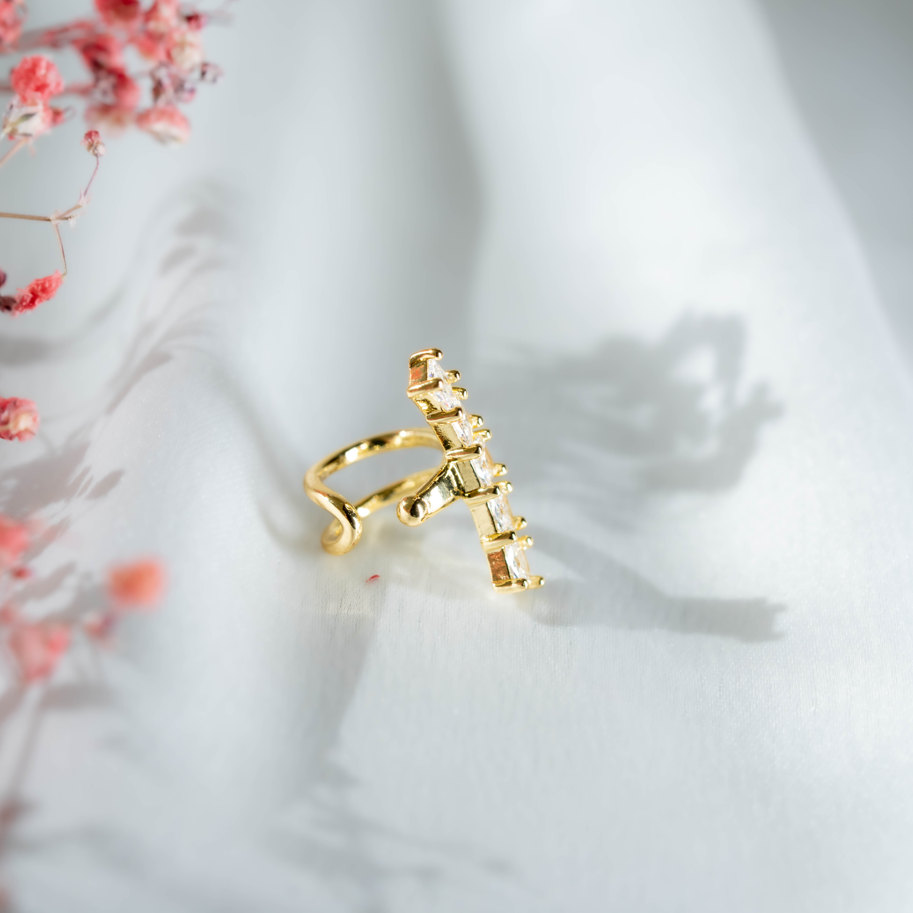 Starlight Crawler Ear Cuff | Elegant Crystal Crawler Ear Cuff for Women