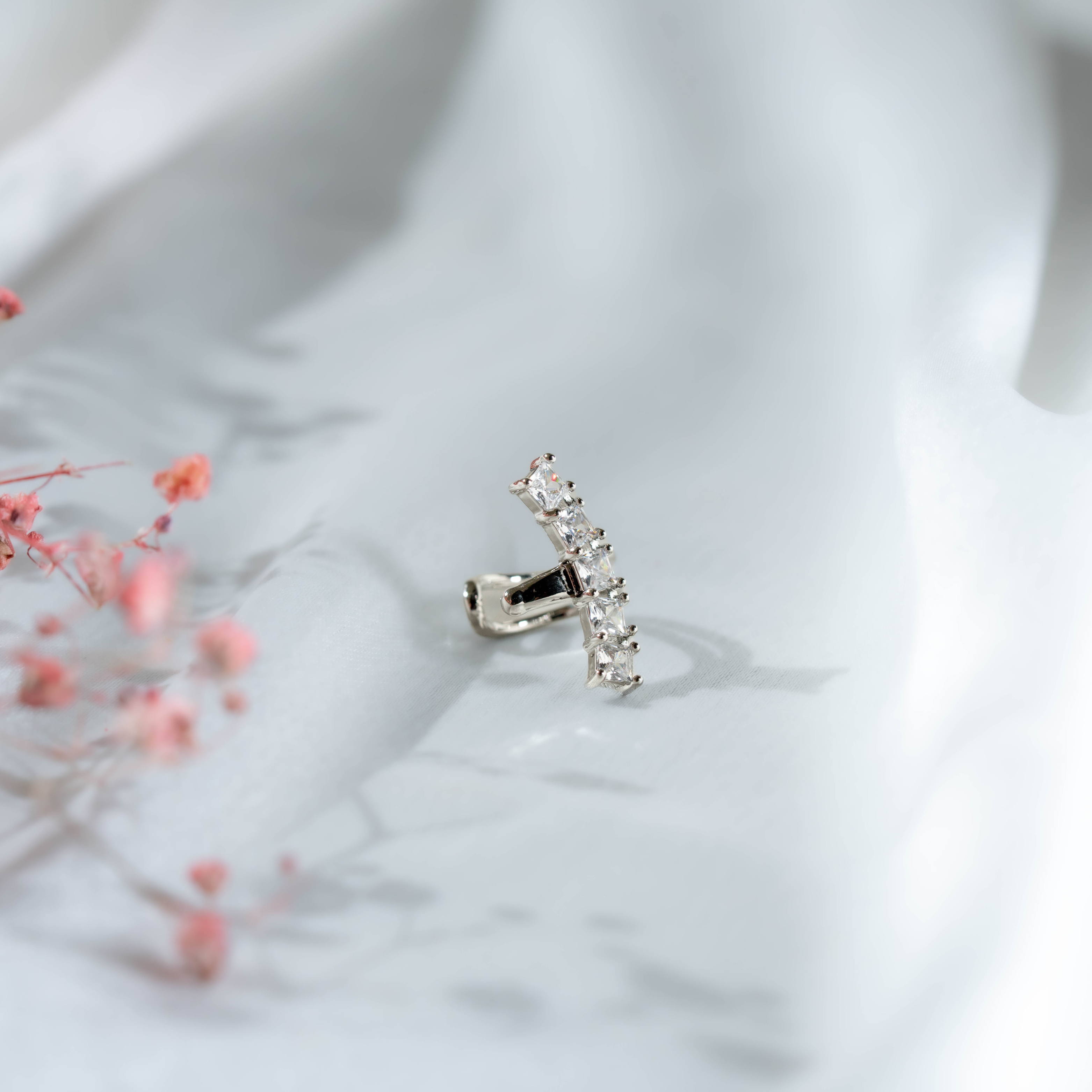 Starlight Crawler Ear Cuff | Elegant Crystal Crawler Ear Cuff for Women
