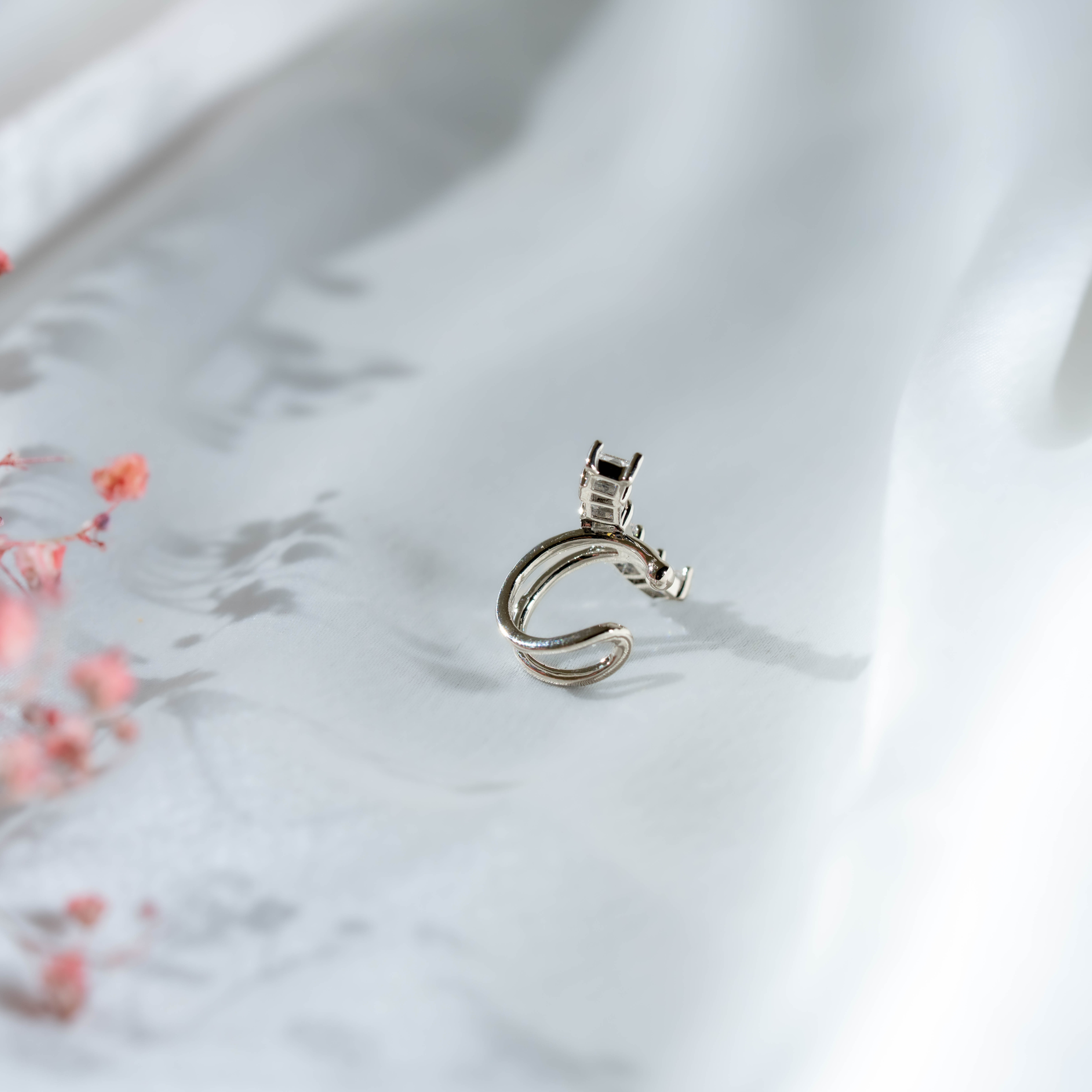 Starlight Crawler Ear Cuff | Elegant Crystal Crawler Ear Cuff for Women
