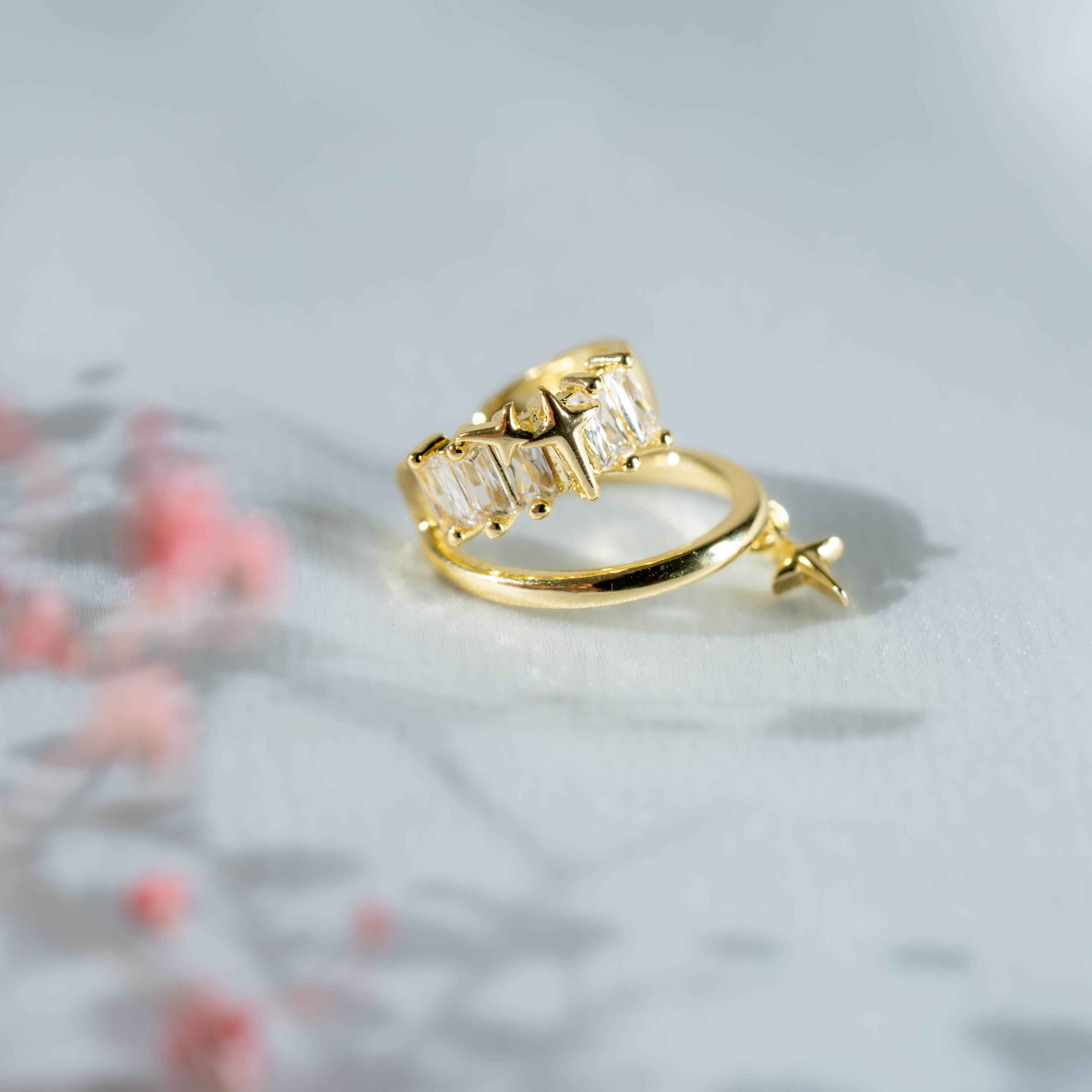Royal Baguette Ear Cuff | Gold & Silver Two-Tone Statement Jewelry