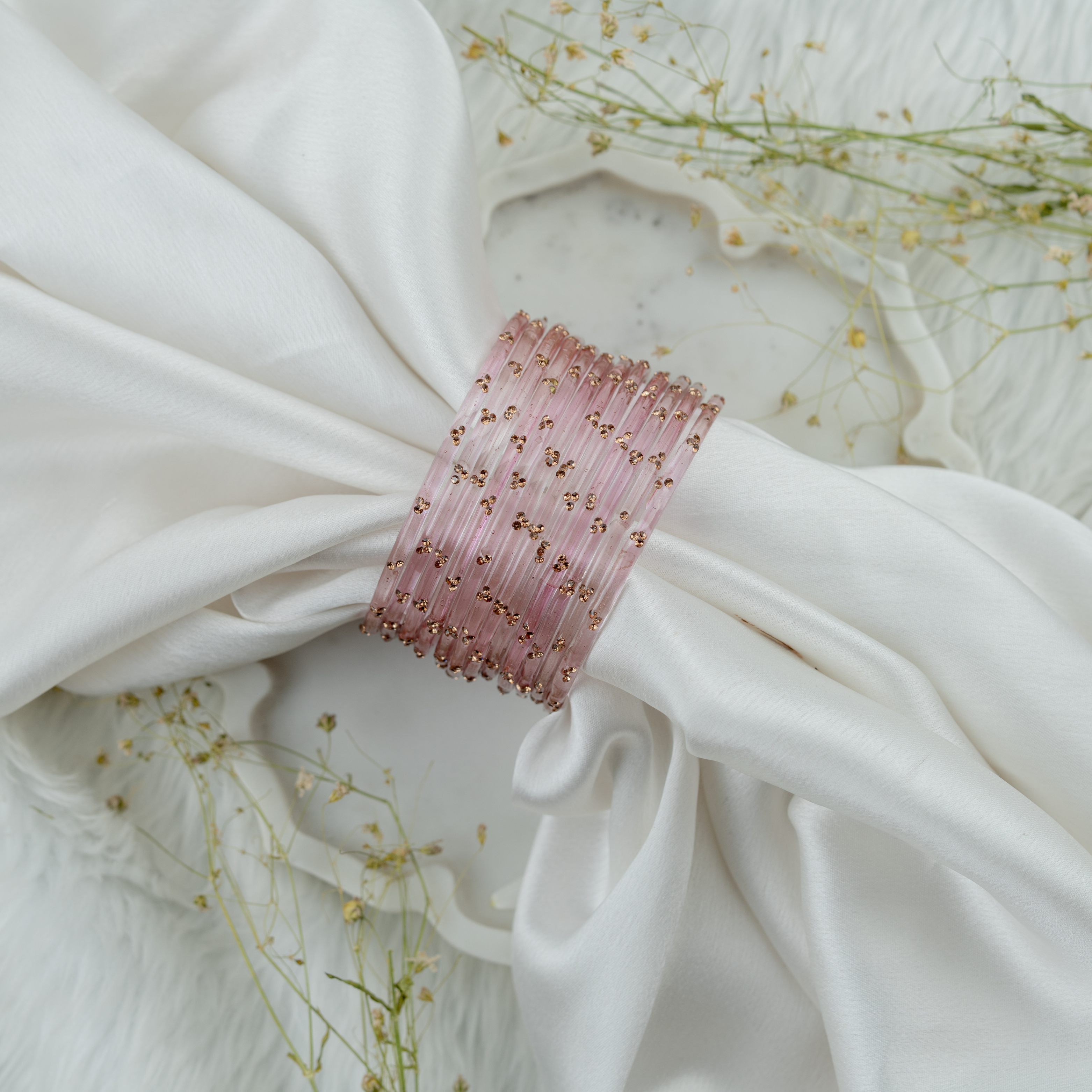 Baby Pink Gulnaar Bangles Set | Elegant Traditional Designer Bangles for Women