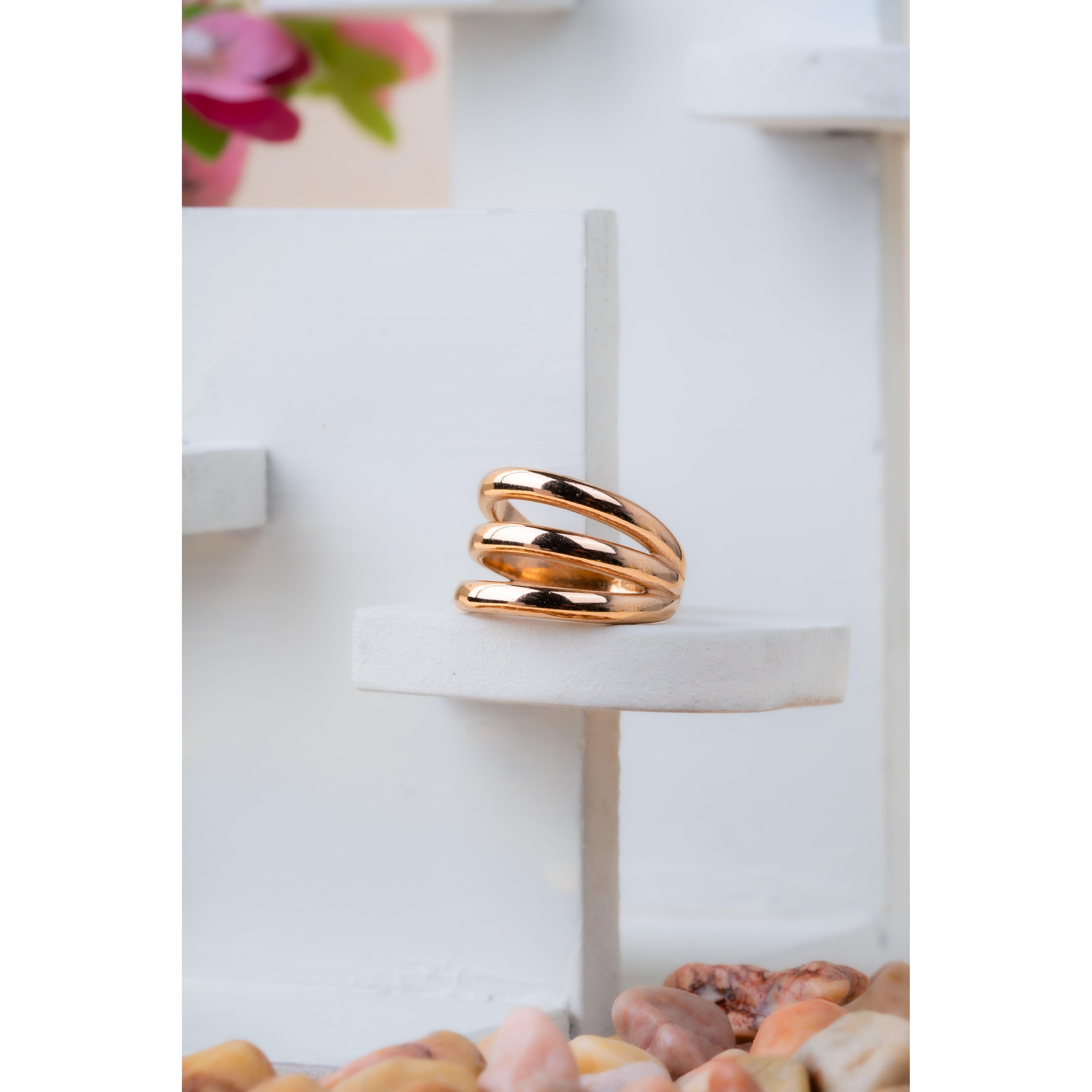 Three Band Stainless Steel Ring