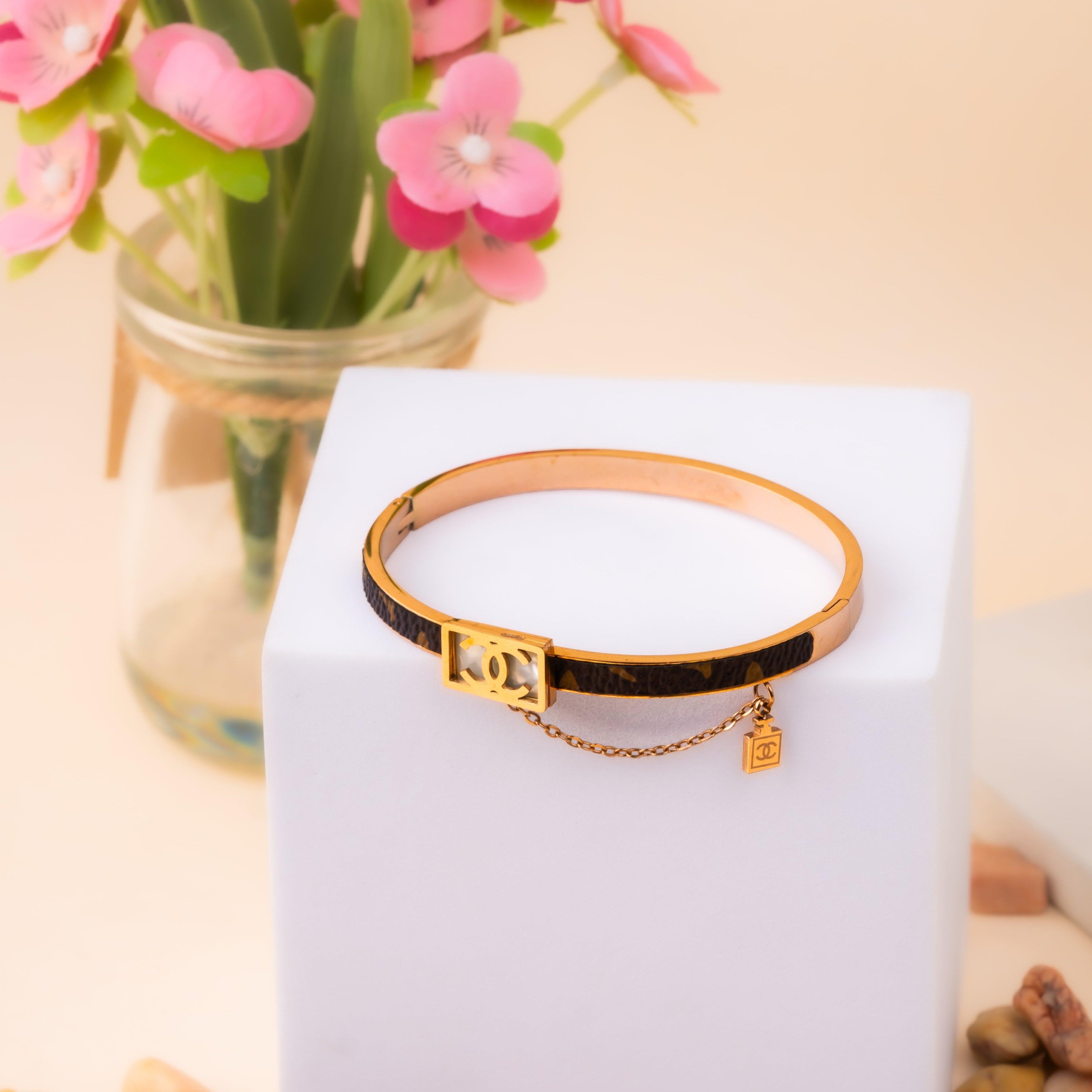 Bling Secret Chanel Anti-Tarnish Stainless Steel Kada Bracelet