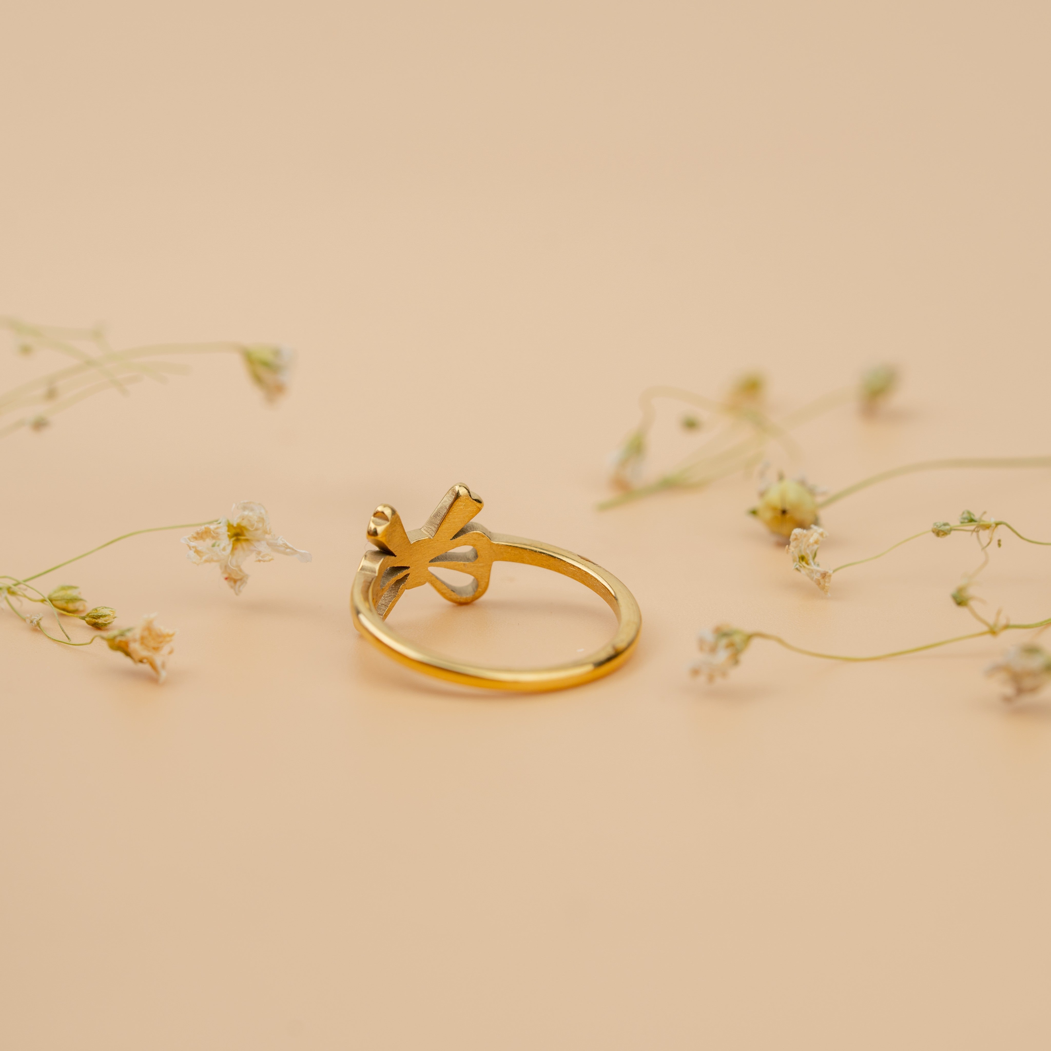Coquette Bow Rings | Gold-Toned Elegant Bow Statement Ring for Women