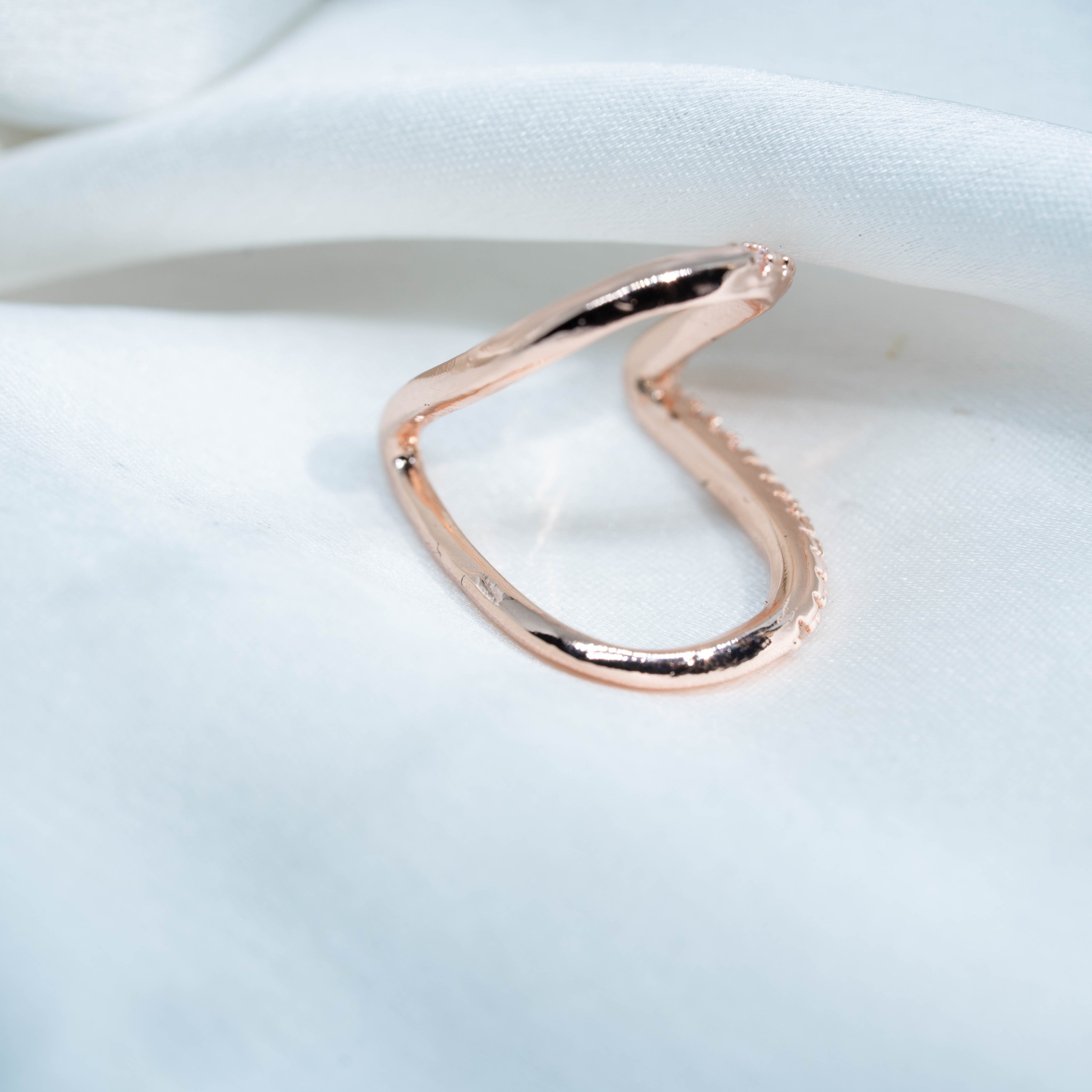 Infinity Arch Ring | Gold-Toned Sparkling Statement Ring for Women