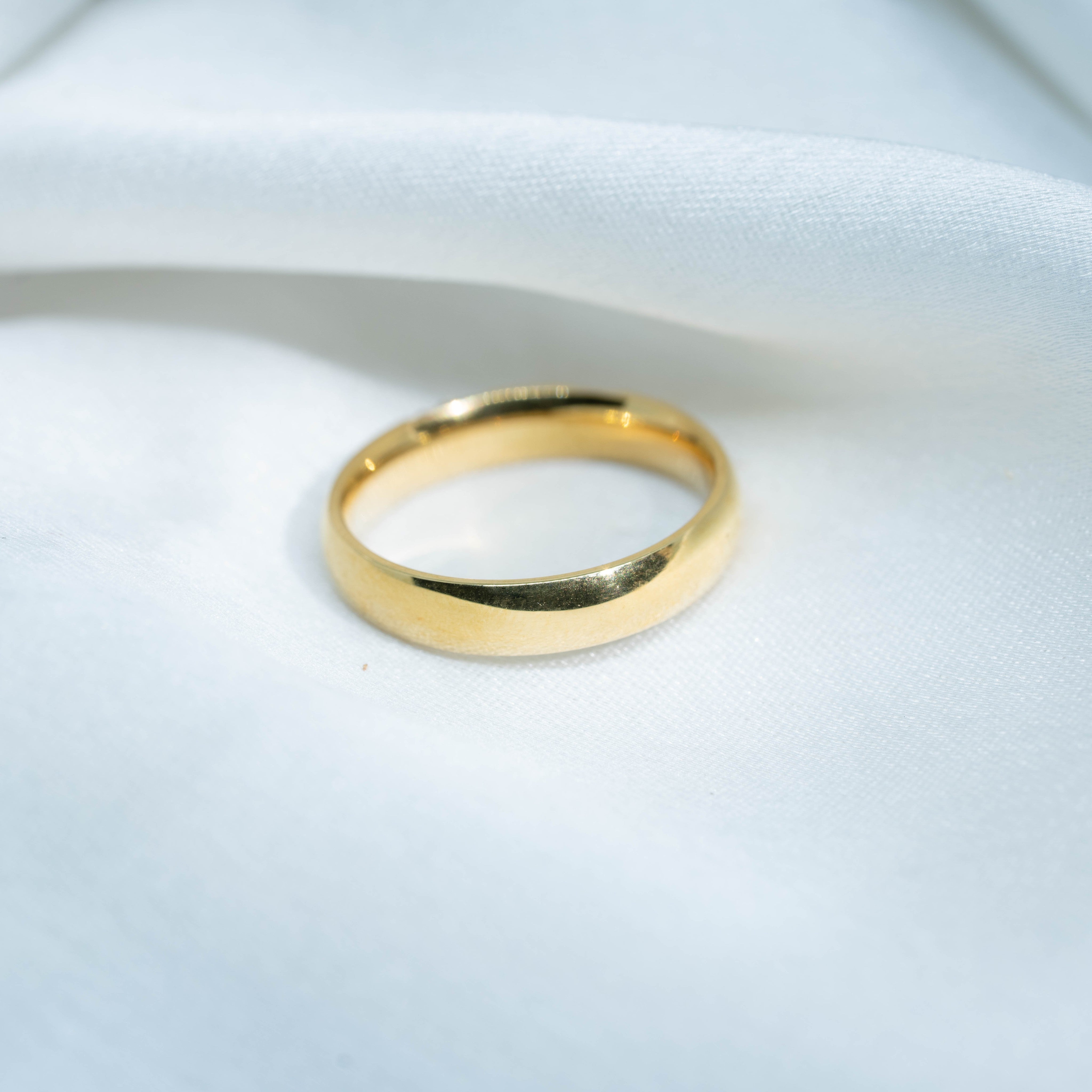 Diagonal Promise Band | Gold-Toned Elegant Diamond-Style Ring for Women