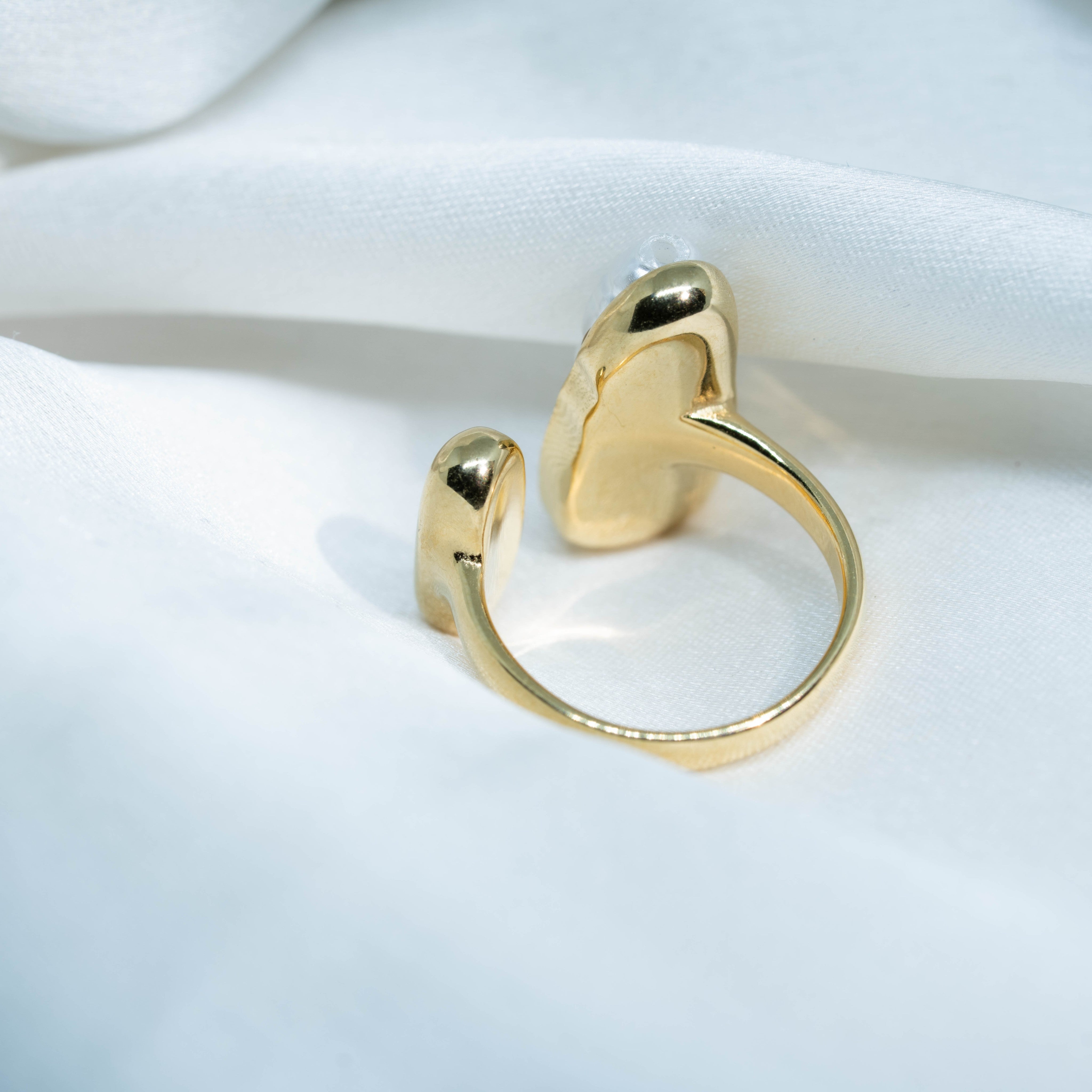 Baroque Pearl Rings | Gold-Toned Statement Pearl Ring for Women