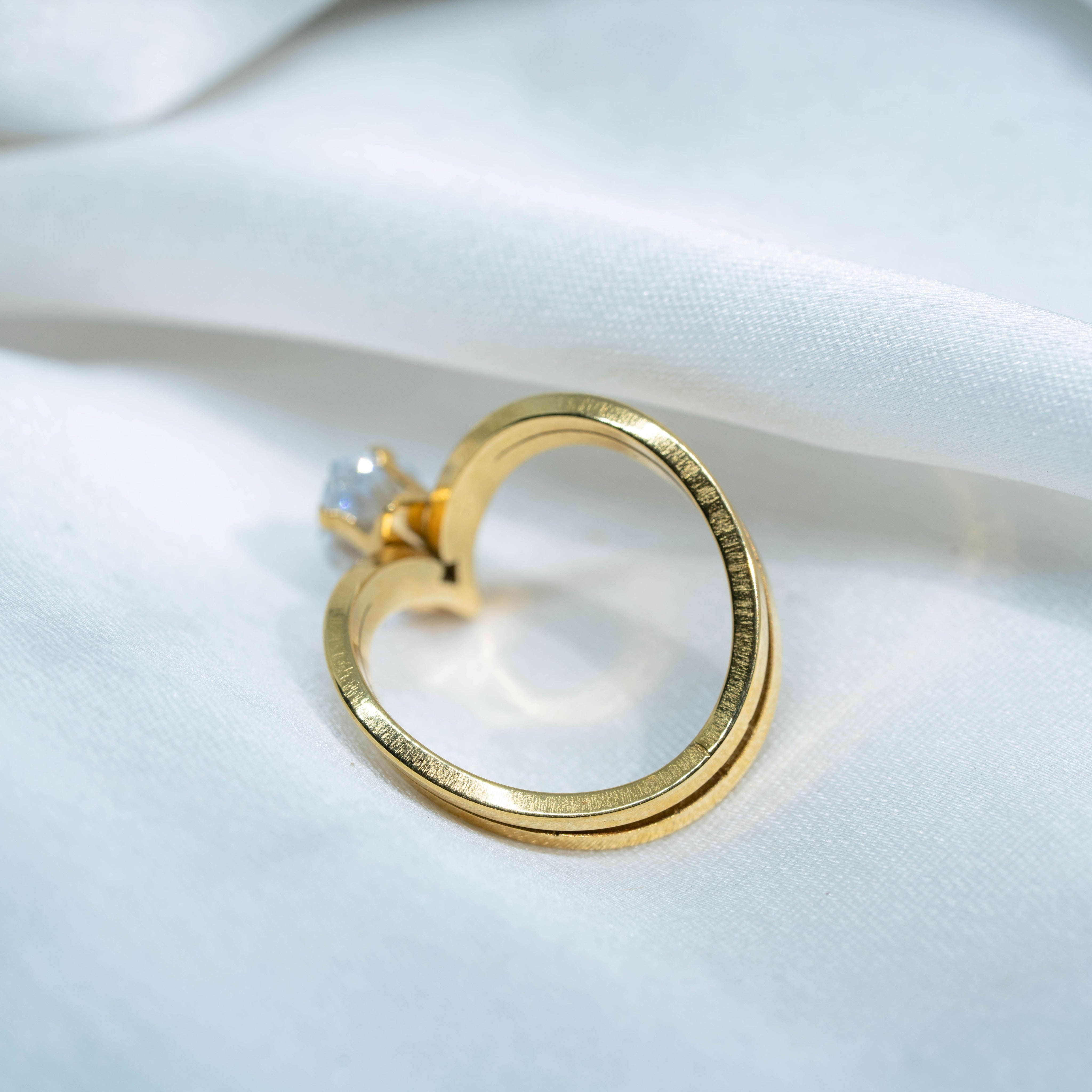 Royal Marquise Solitaire Ring | Elegant Gold-Toned Statement Ring