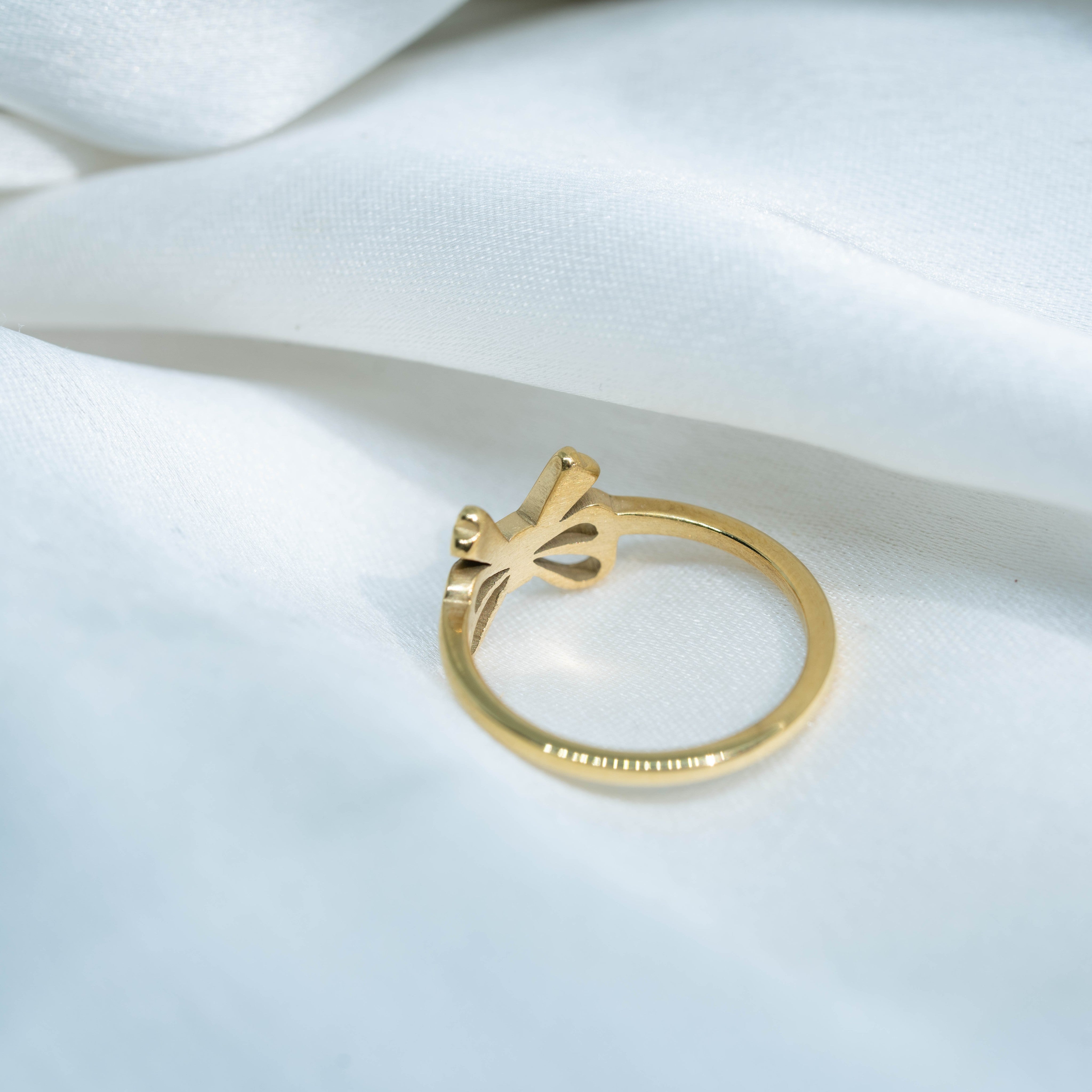 Coquette Bow Rings | Gold-Toned Elegant Bow Statement Ring for Women