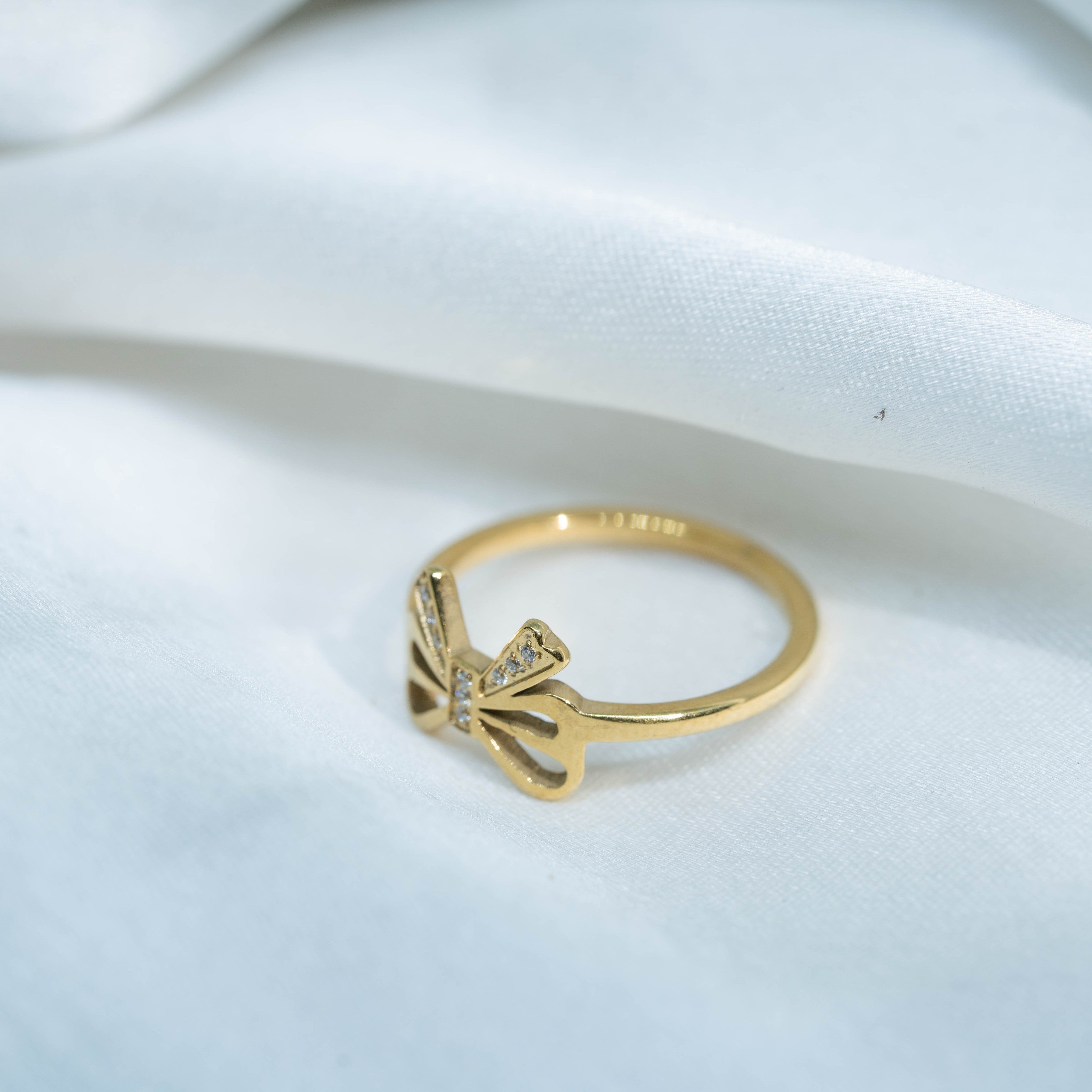 Coquette Bow Rings | Gold-Toned Elegant Bow Statement Ring for Women