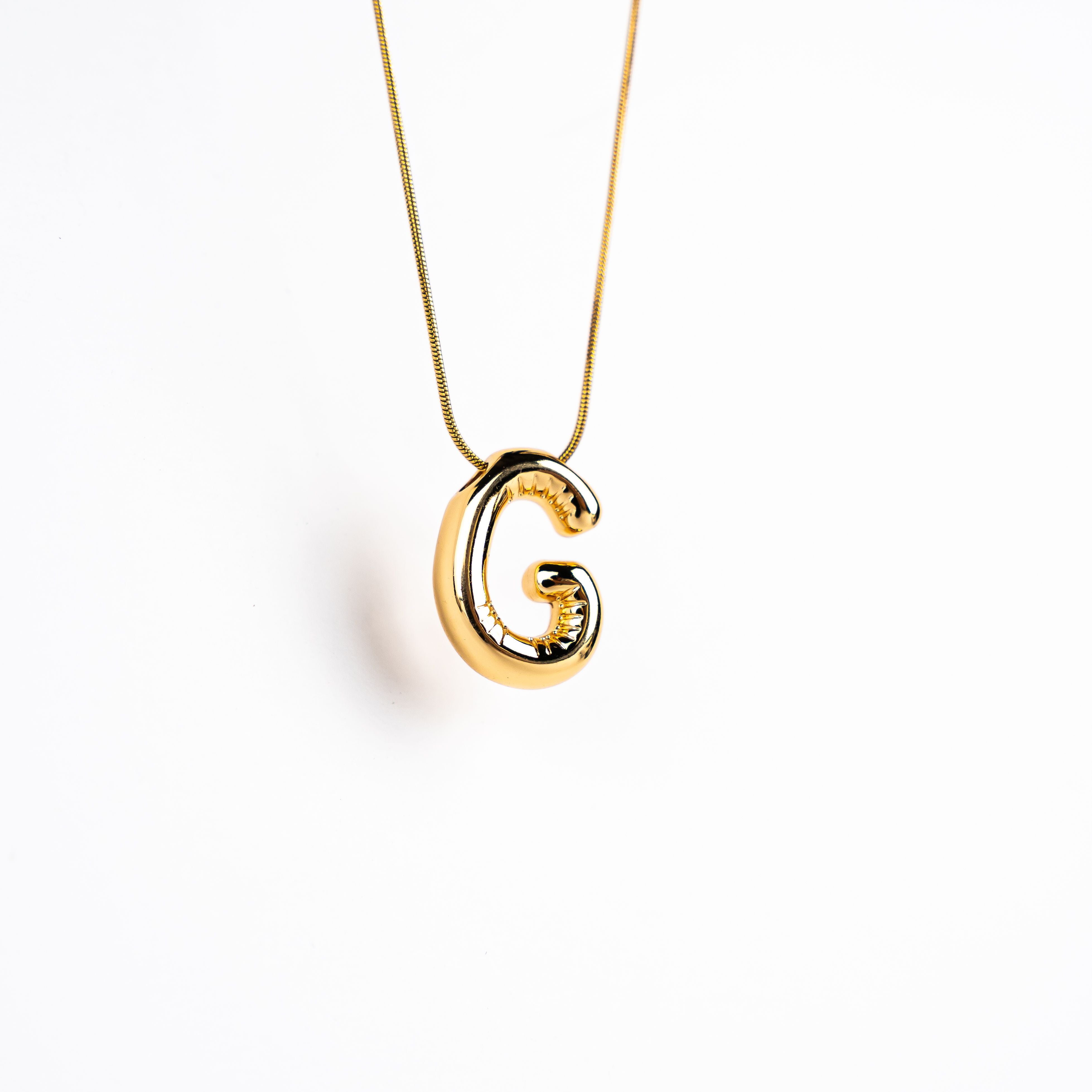 Bubble Letter G Necklace