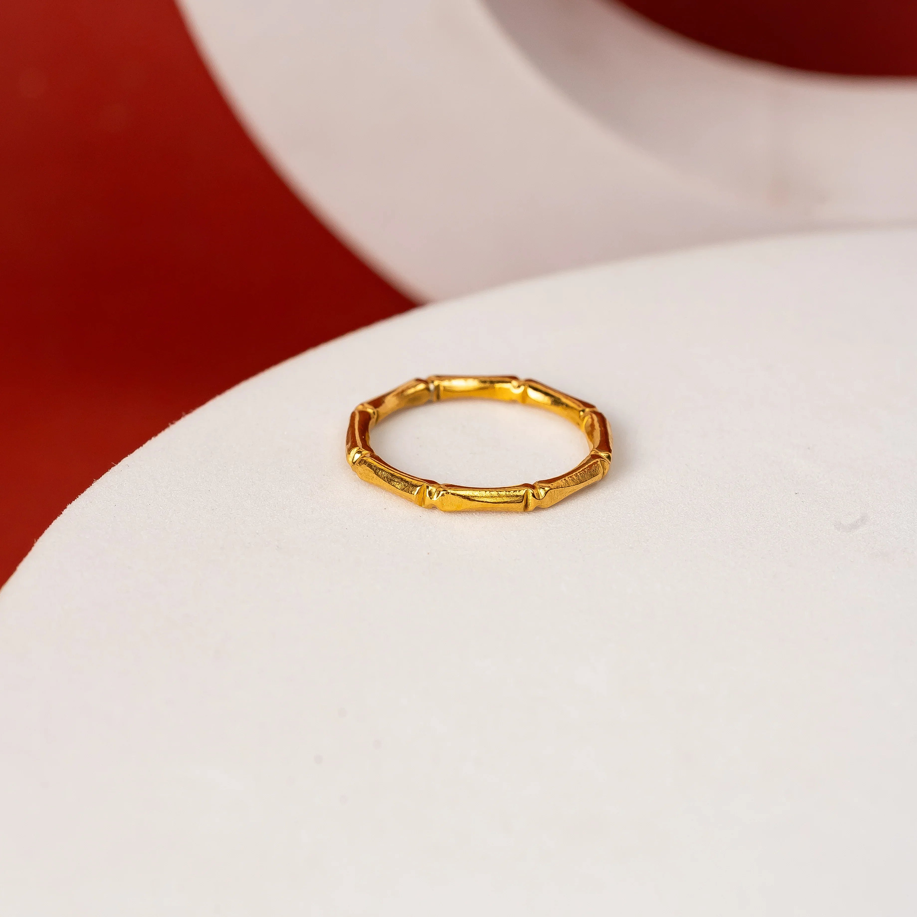 Corb bamboo design ring