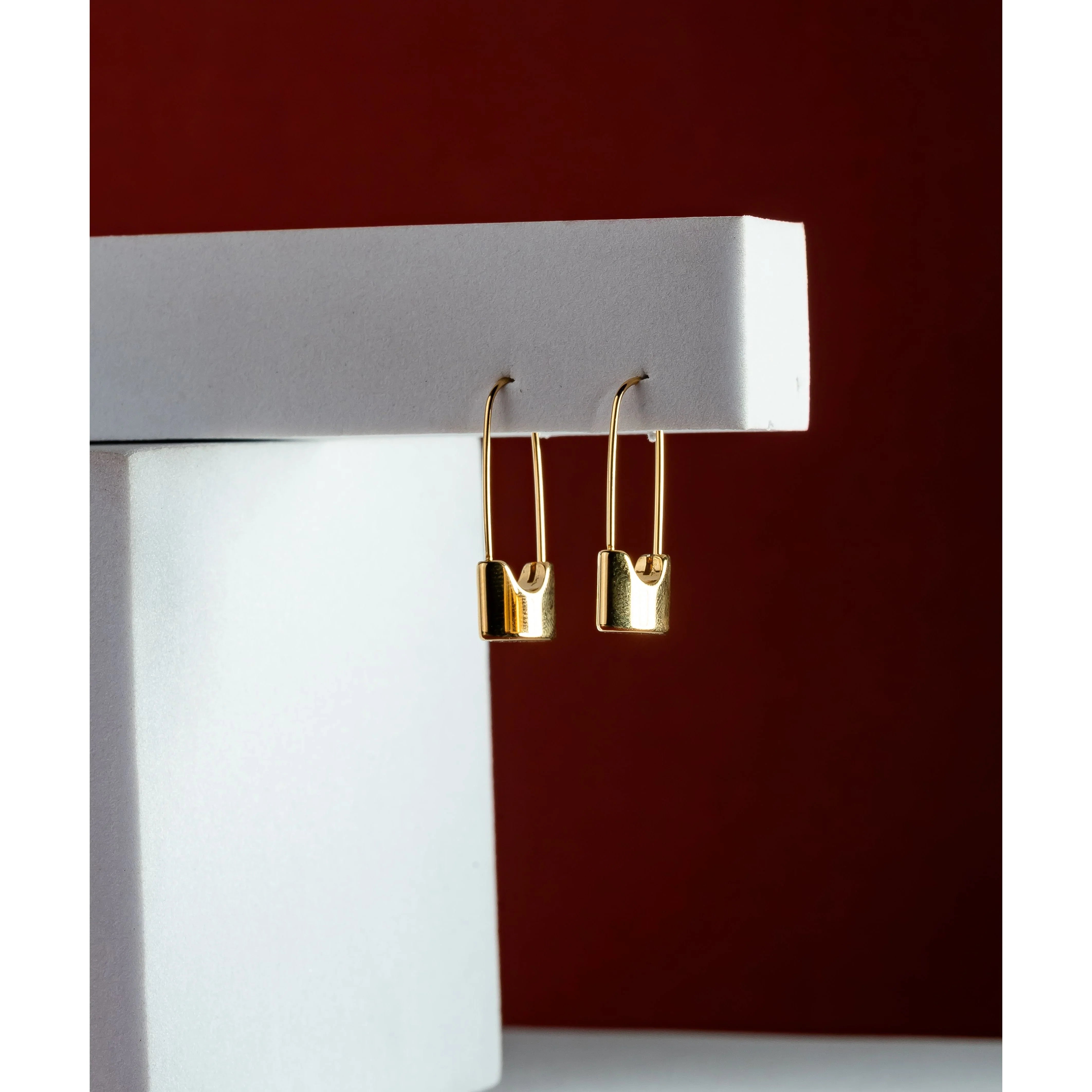 Unisex chic safety pin Earrings