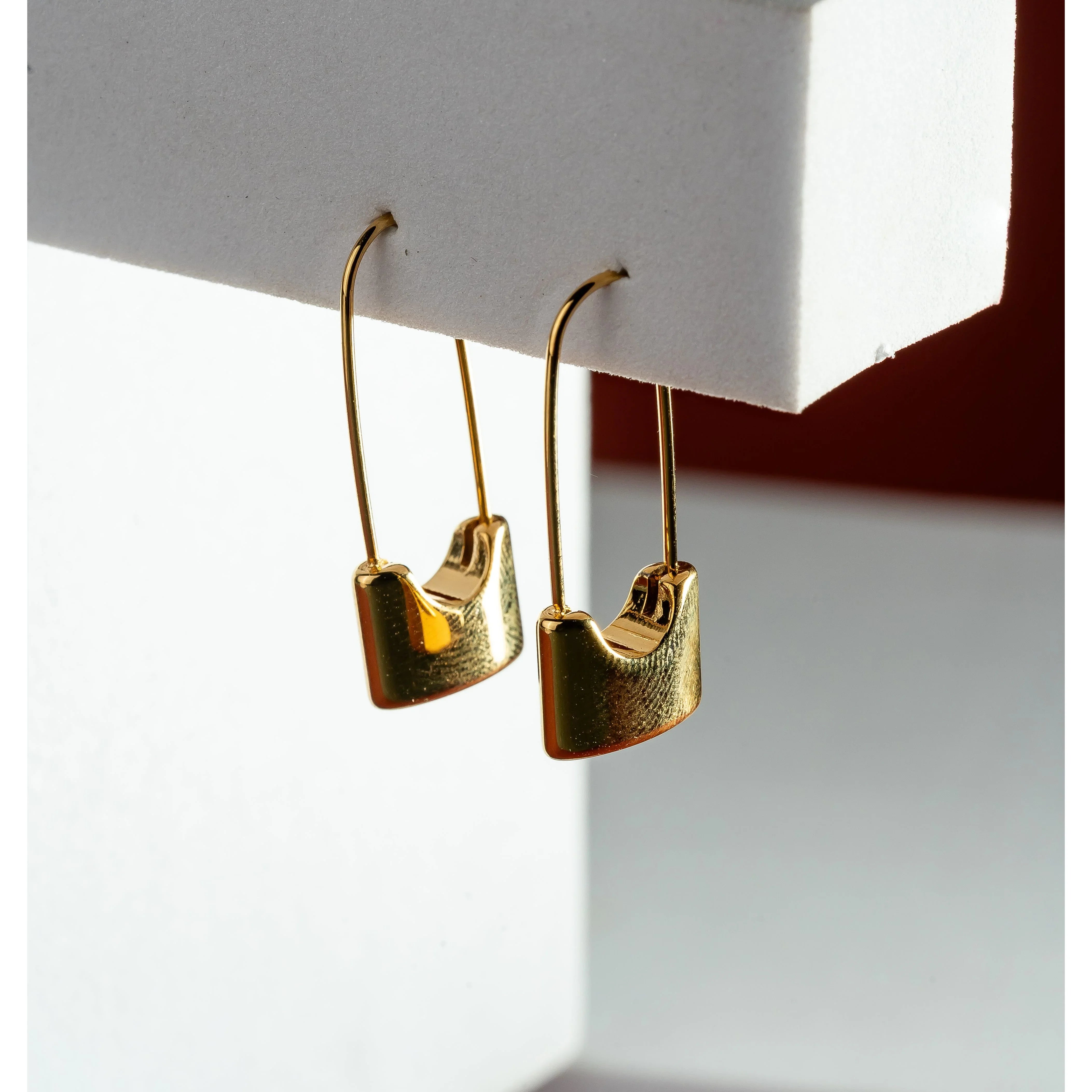 Unisex chic safety pin Earrings