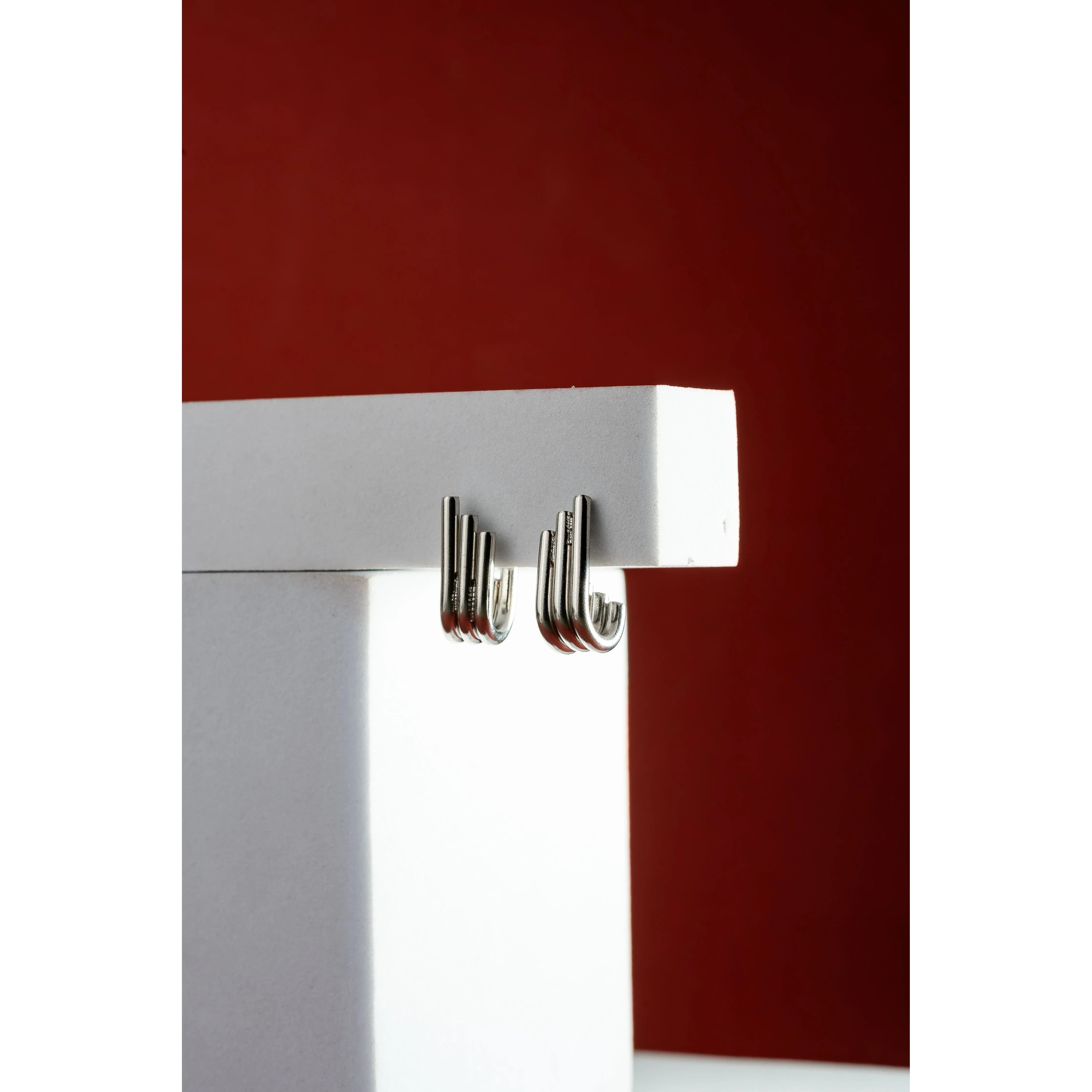 Geometry U shape hoop Earrings