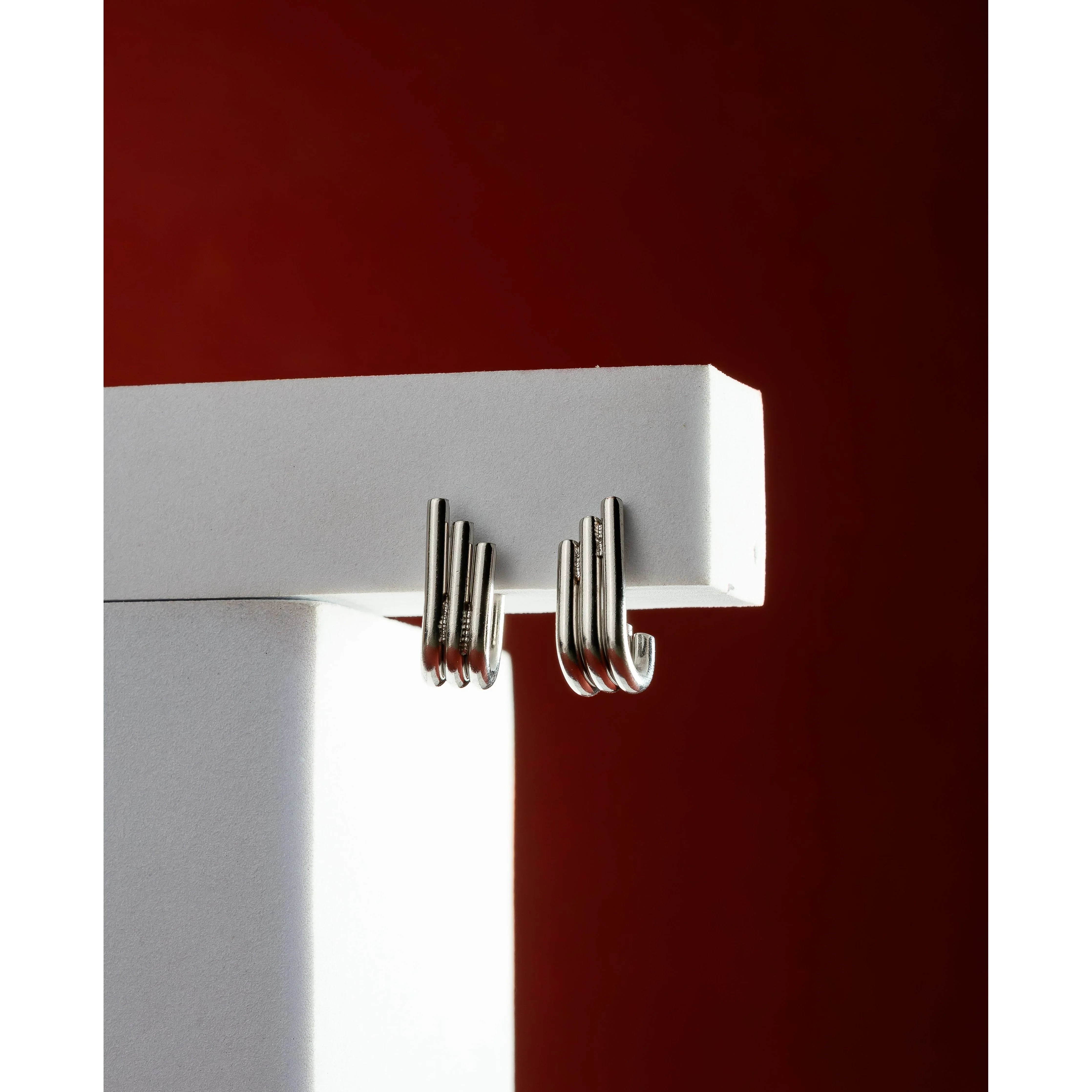 Geometry U shape hoop Earrings