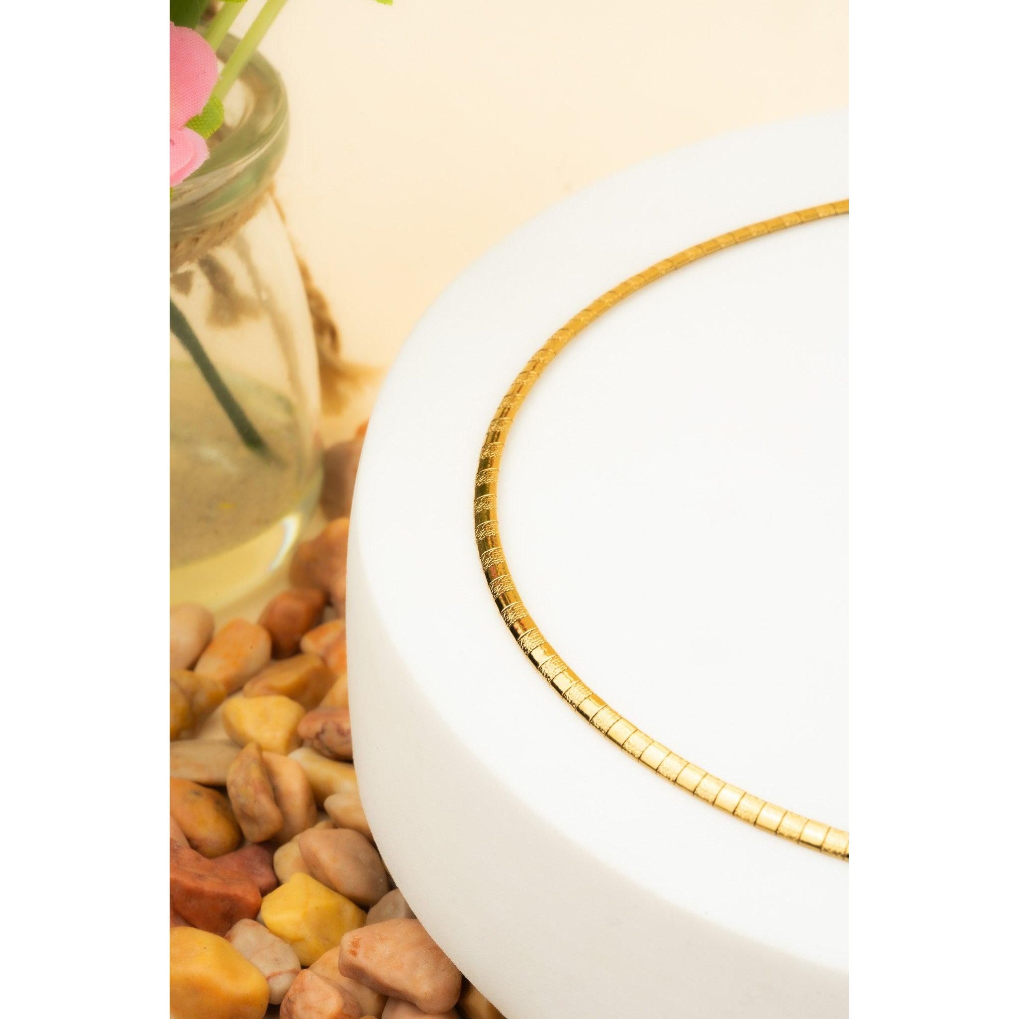 Gold plated snake minima caller chain necklace