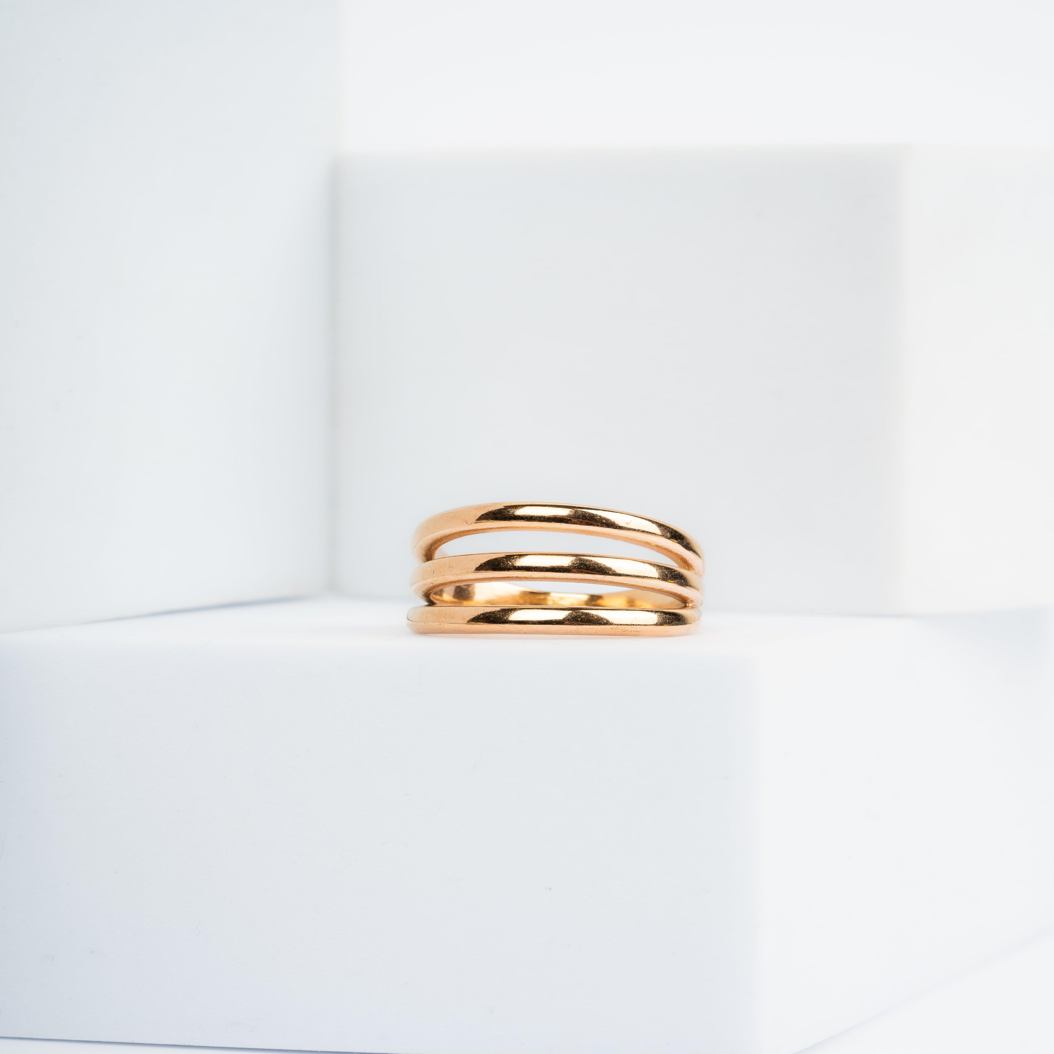 Three Band Stainless Steel Ring