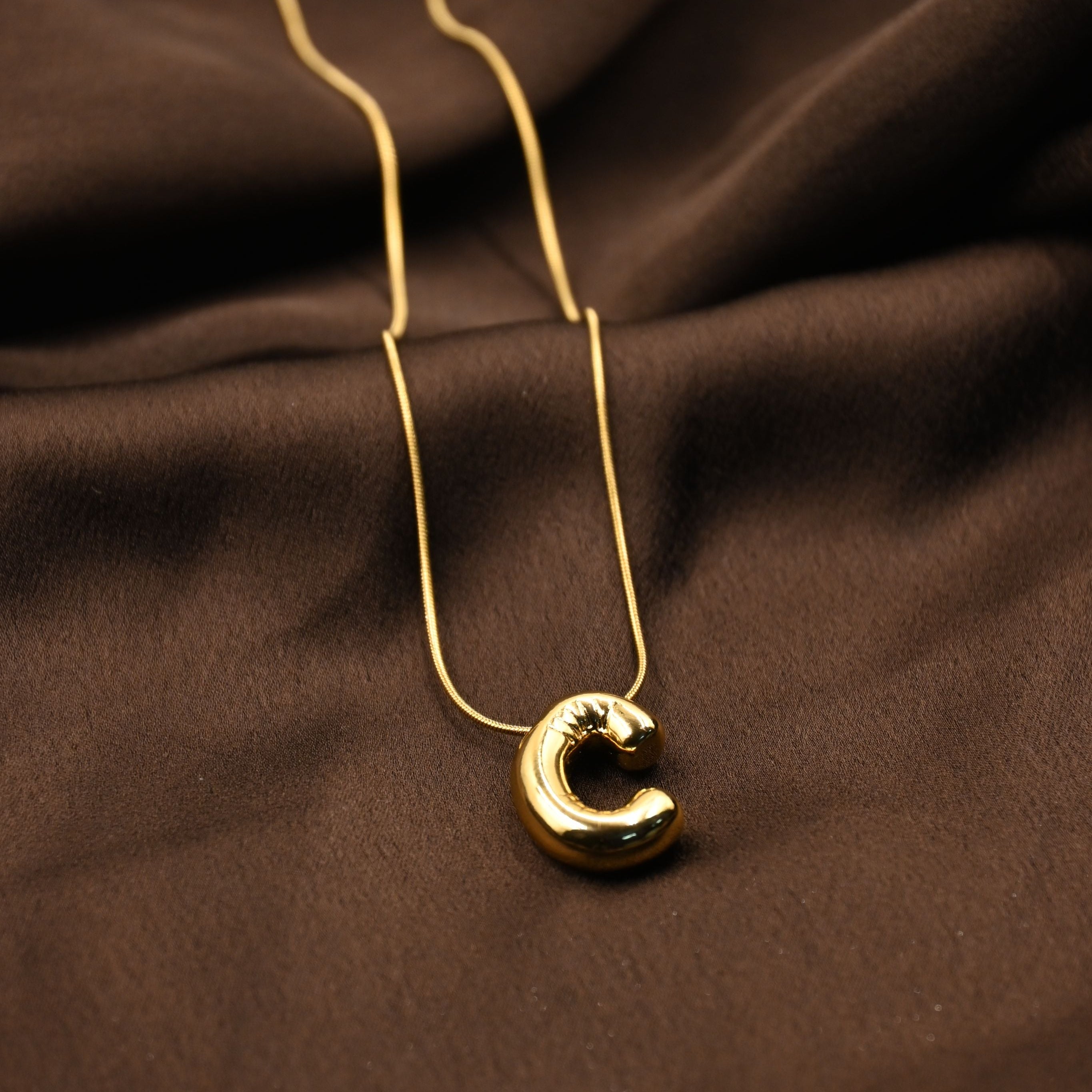 Bubble Letter C Necklace