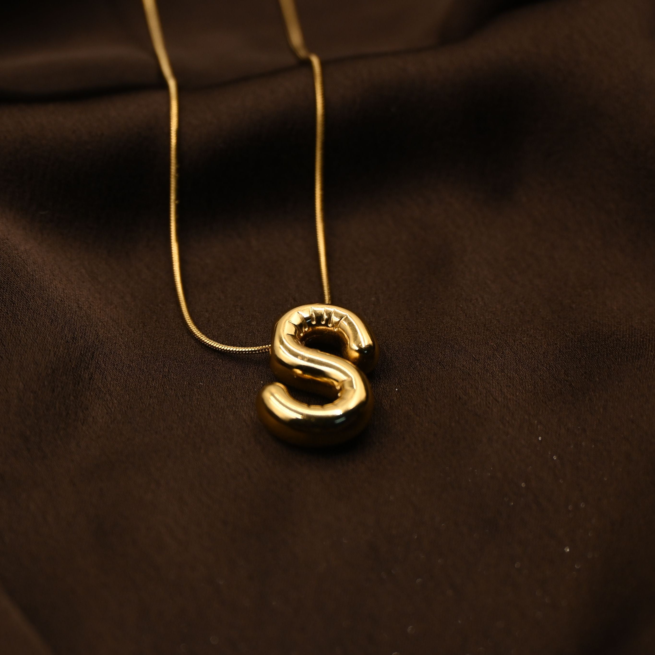 Bubble Letter S Necklace