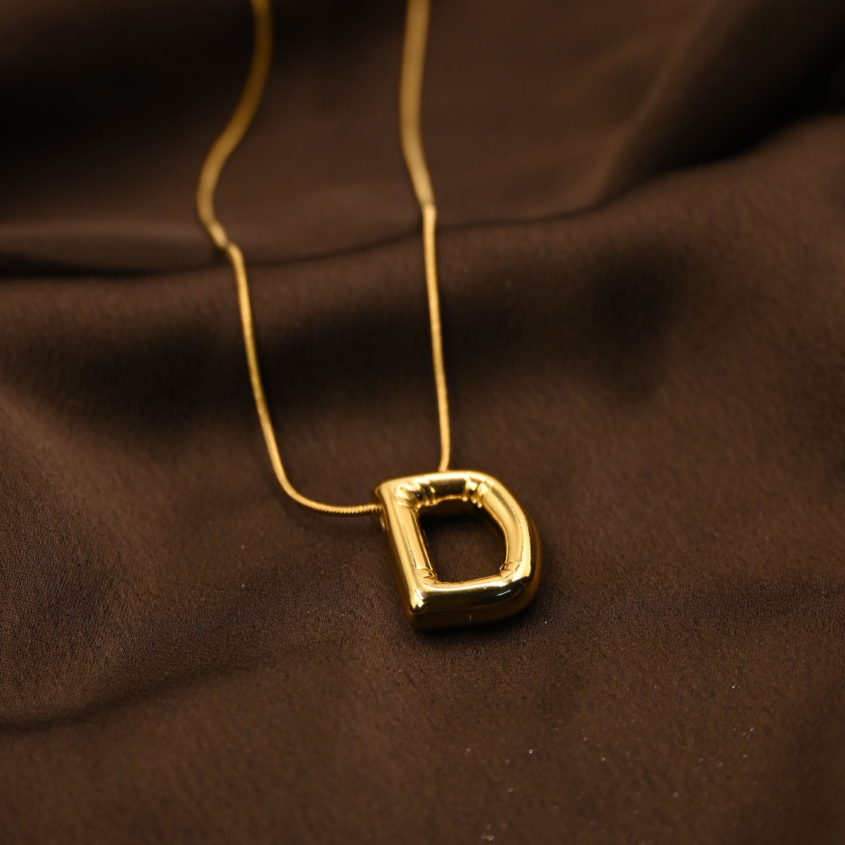 Bubble Letter D Necklace