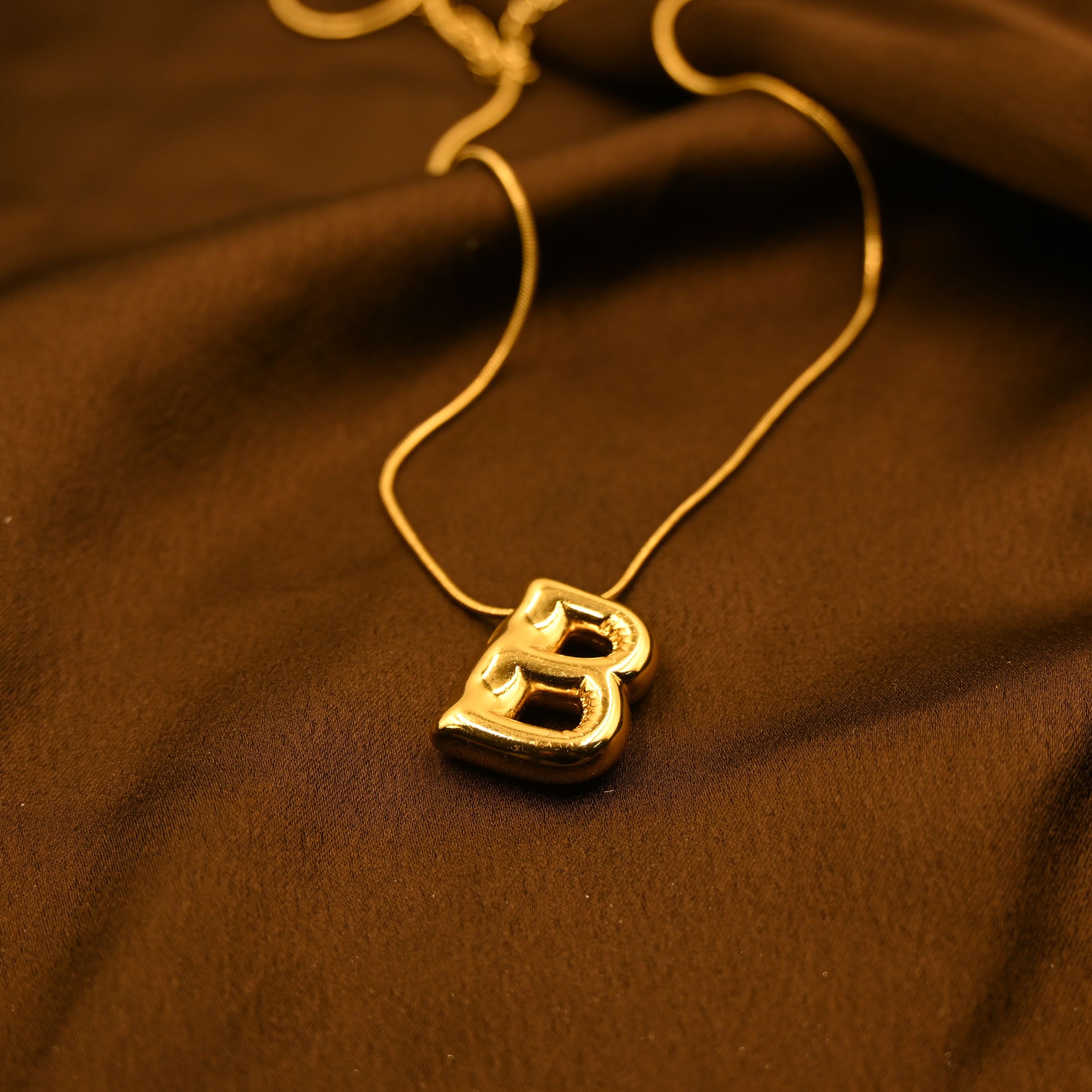 Bubble Letter B Necklace