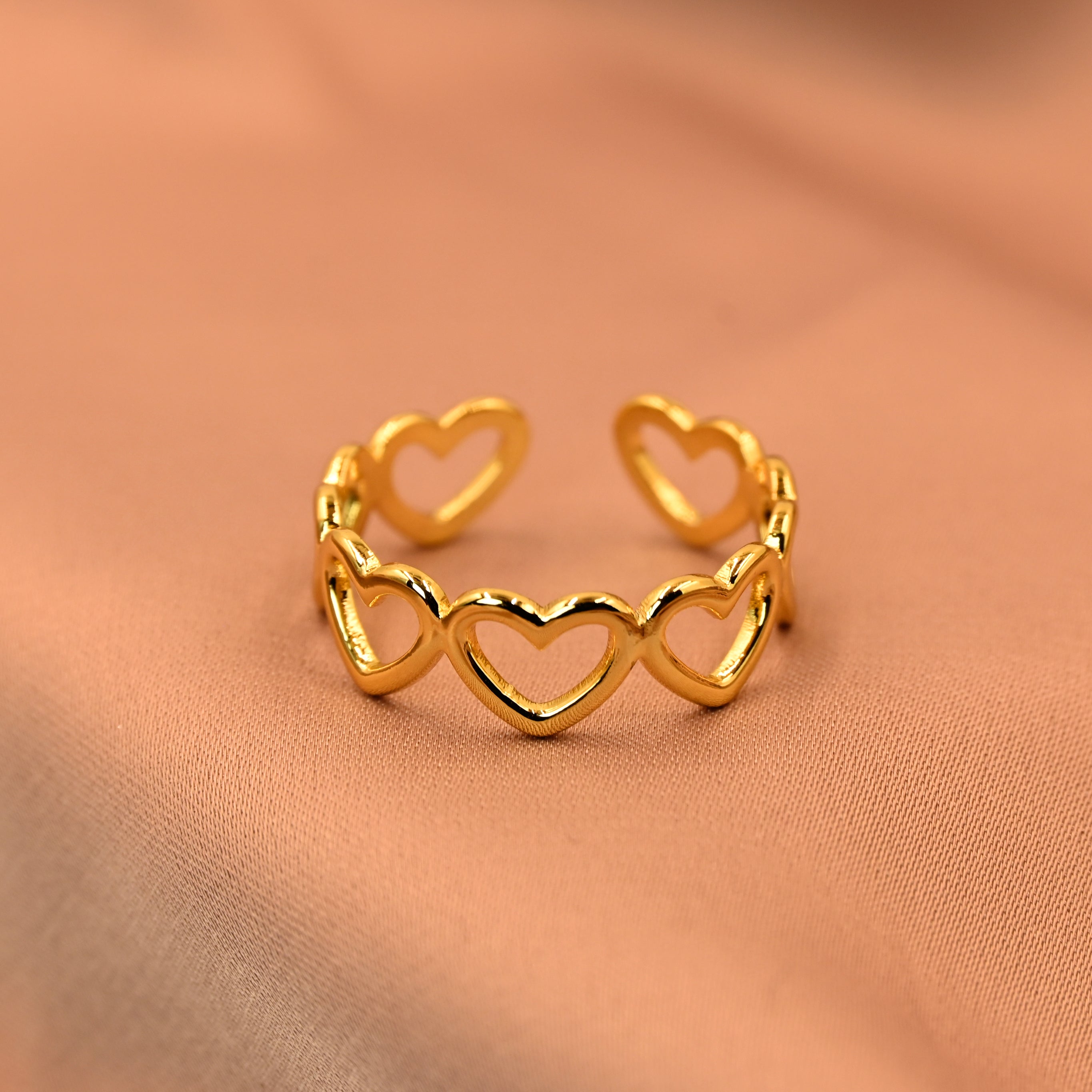connected heart ring