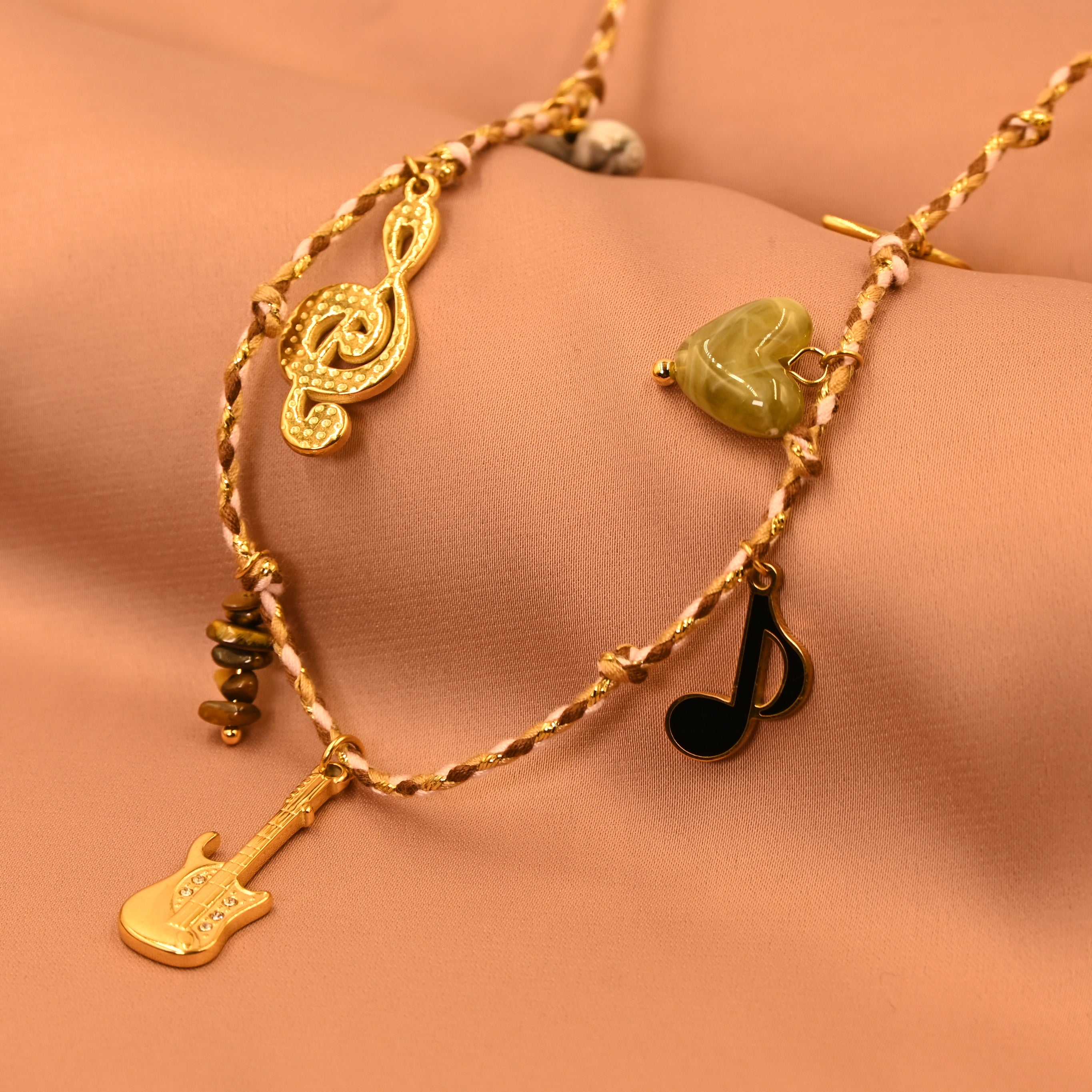 musical charm necklace