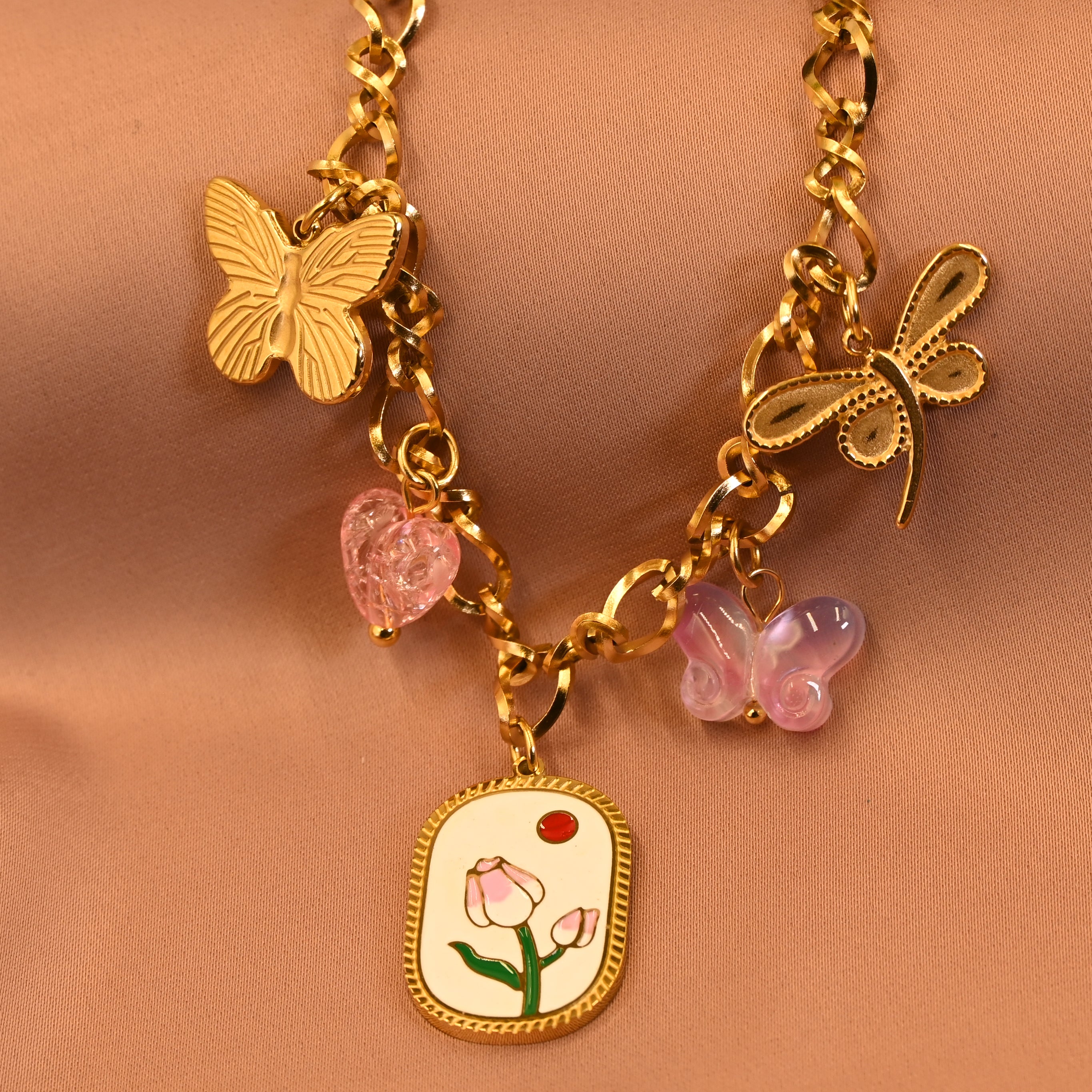 fairy garden charm necklace