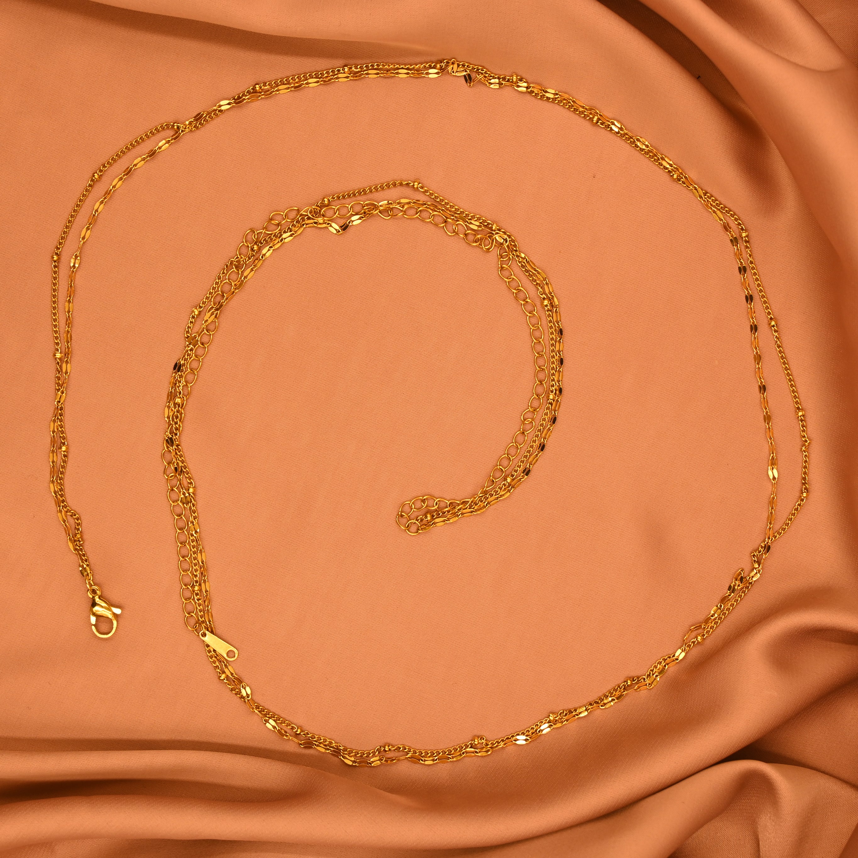 double layered waist chain