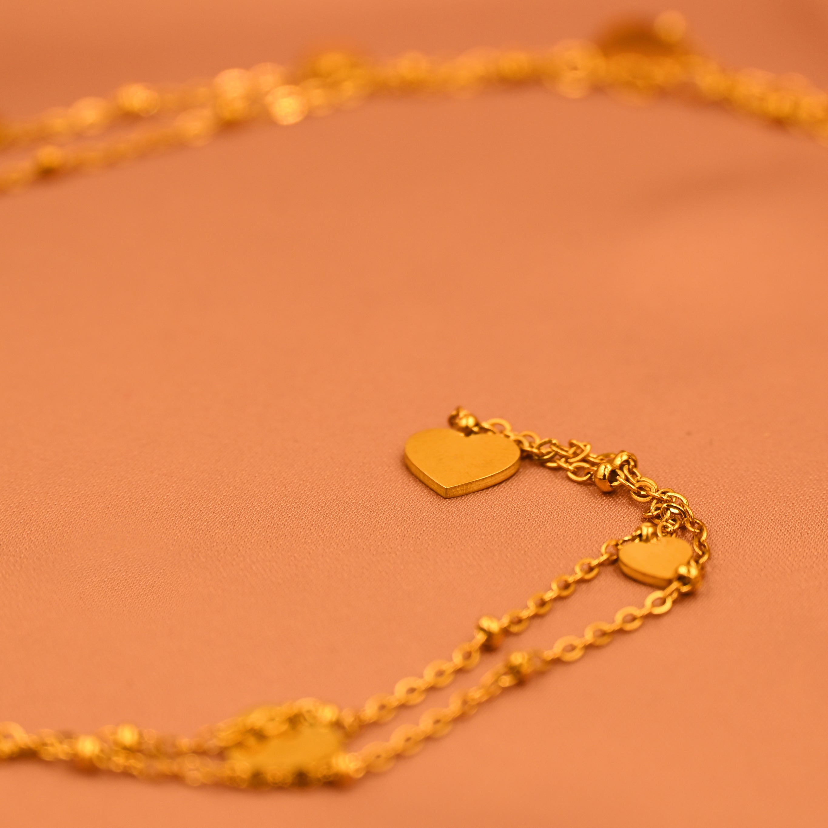 heart pebble waist chain